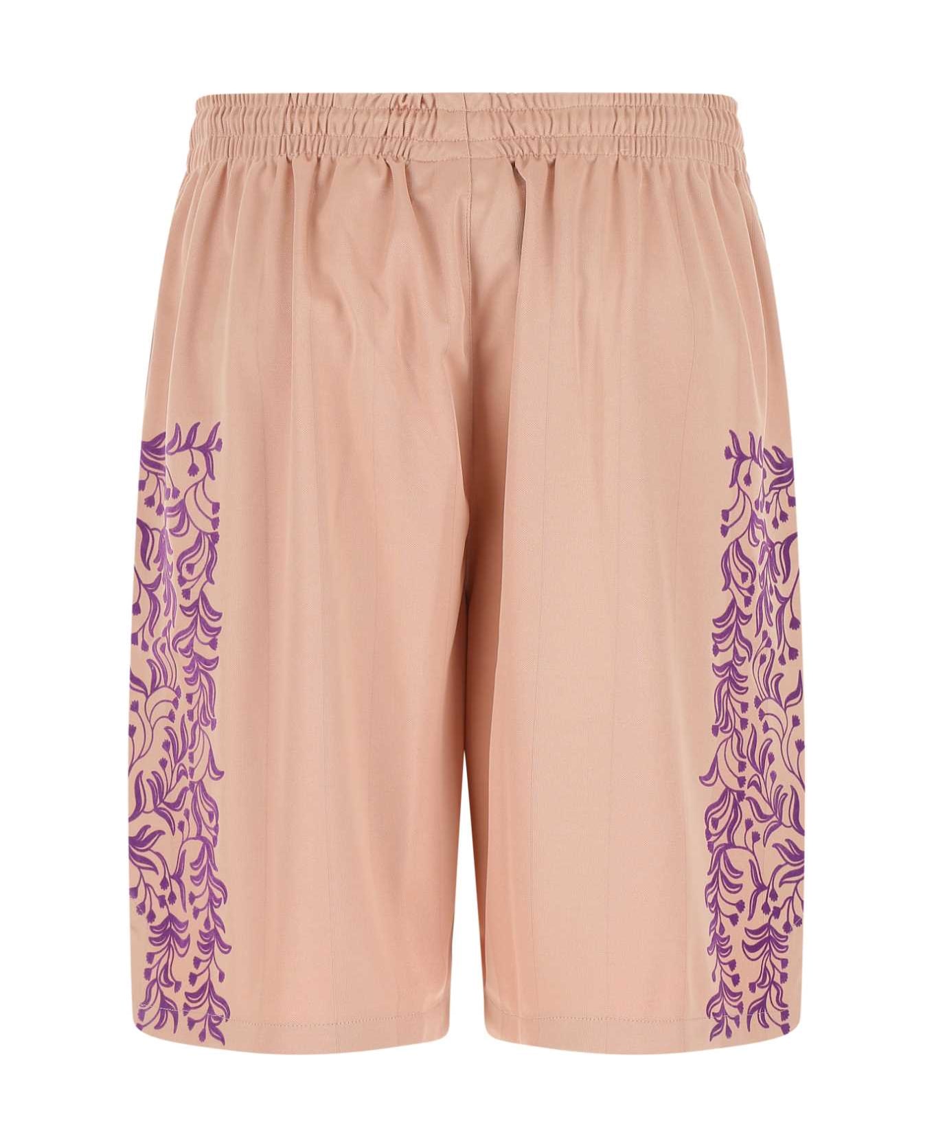 Bluemarble Powder Pink Fabric Bermuda Shorts - PIN ショートパンツ