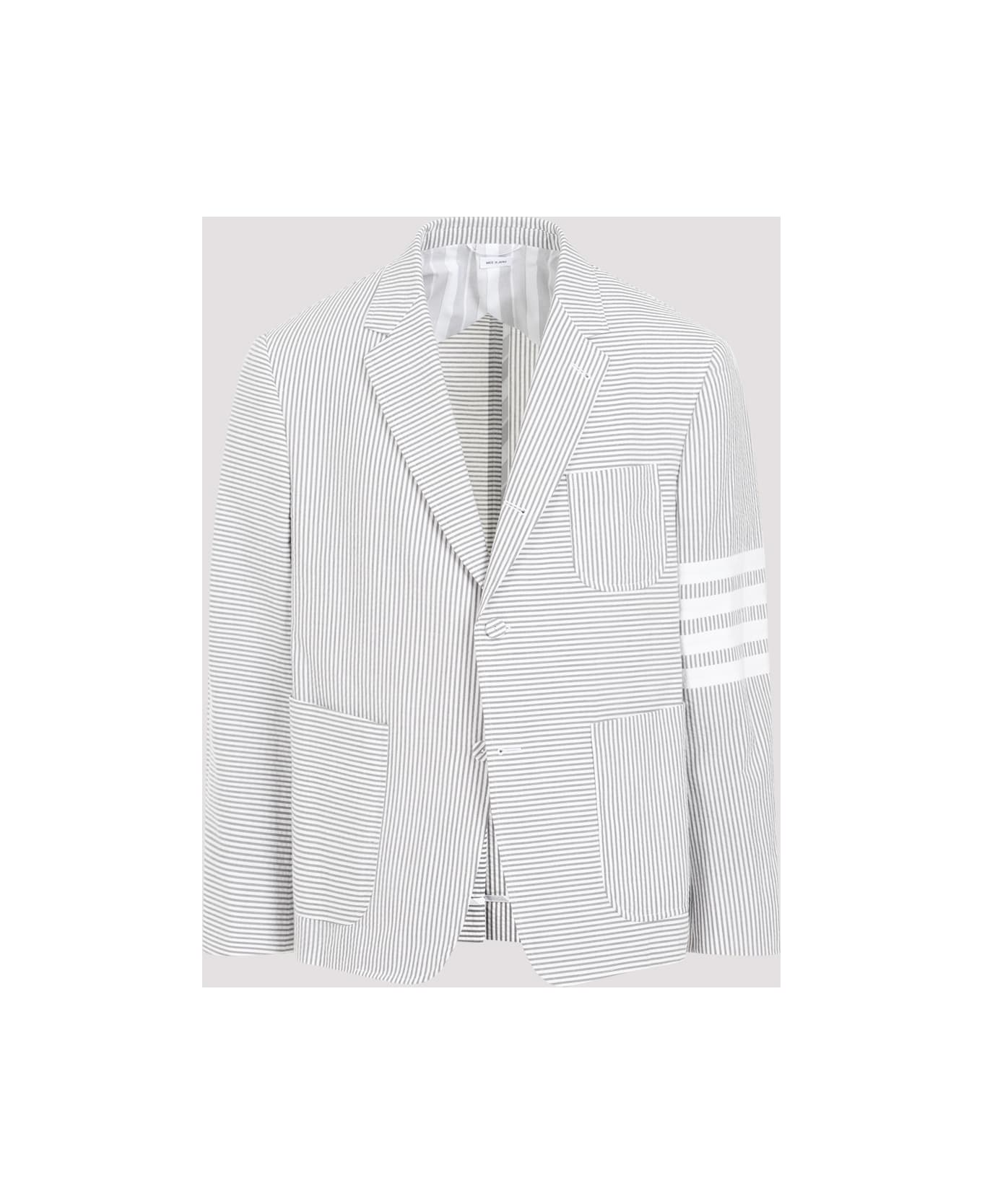 Thom Browne Seersucker Jacket - Med Grey