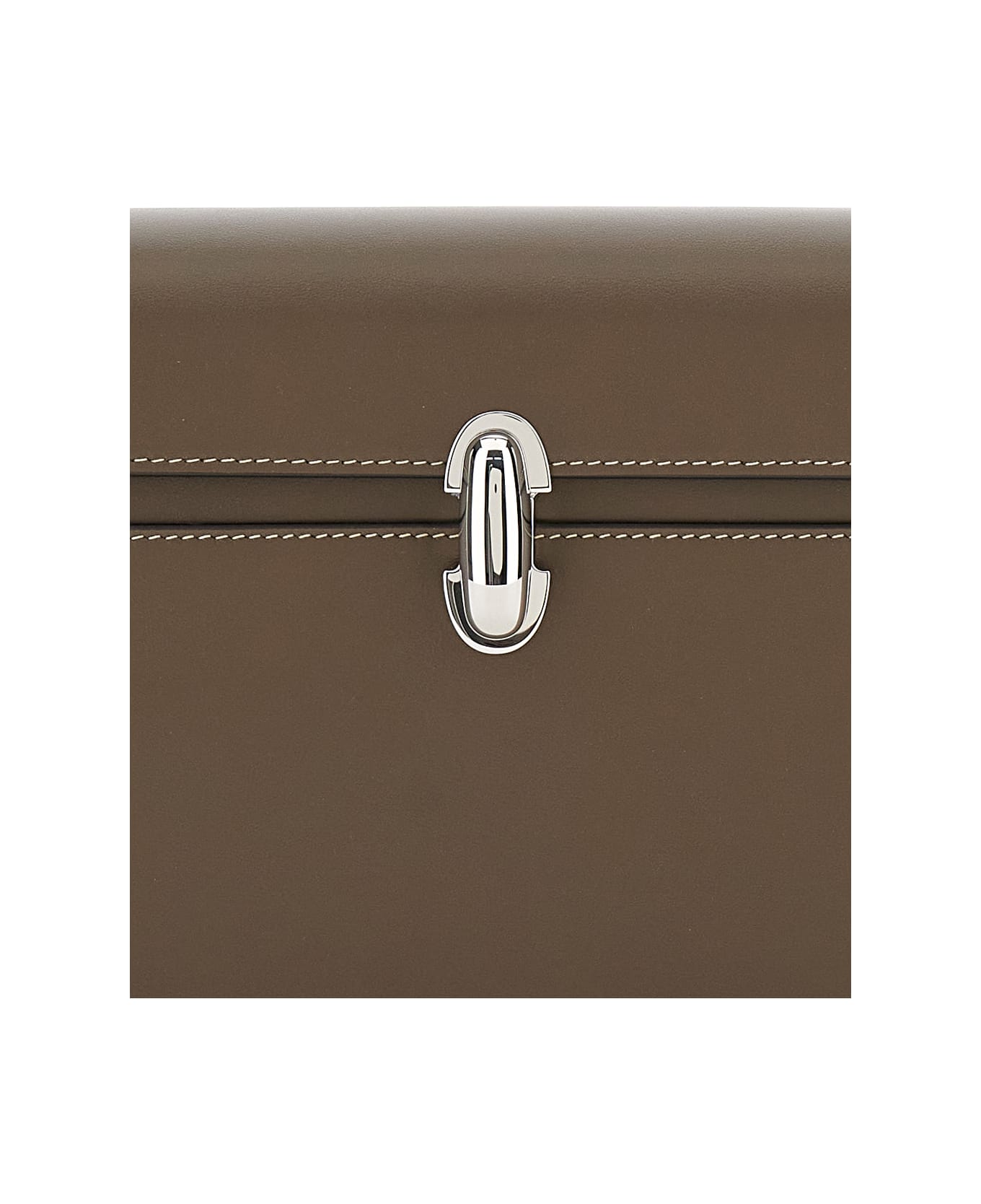 Savette Symmetry Shoulder Bag In Smooth Calf Leather - Brown