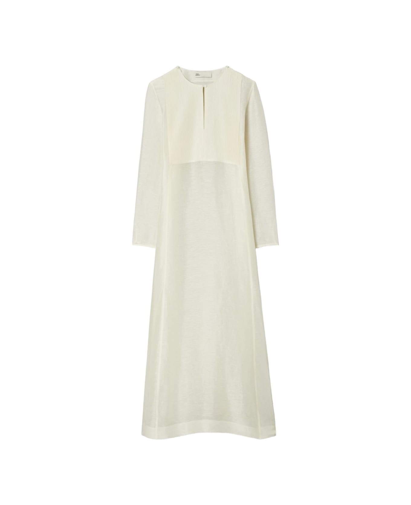 Tory Burch Linen And Silk Long Kaftan - Ivory