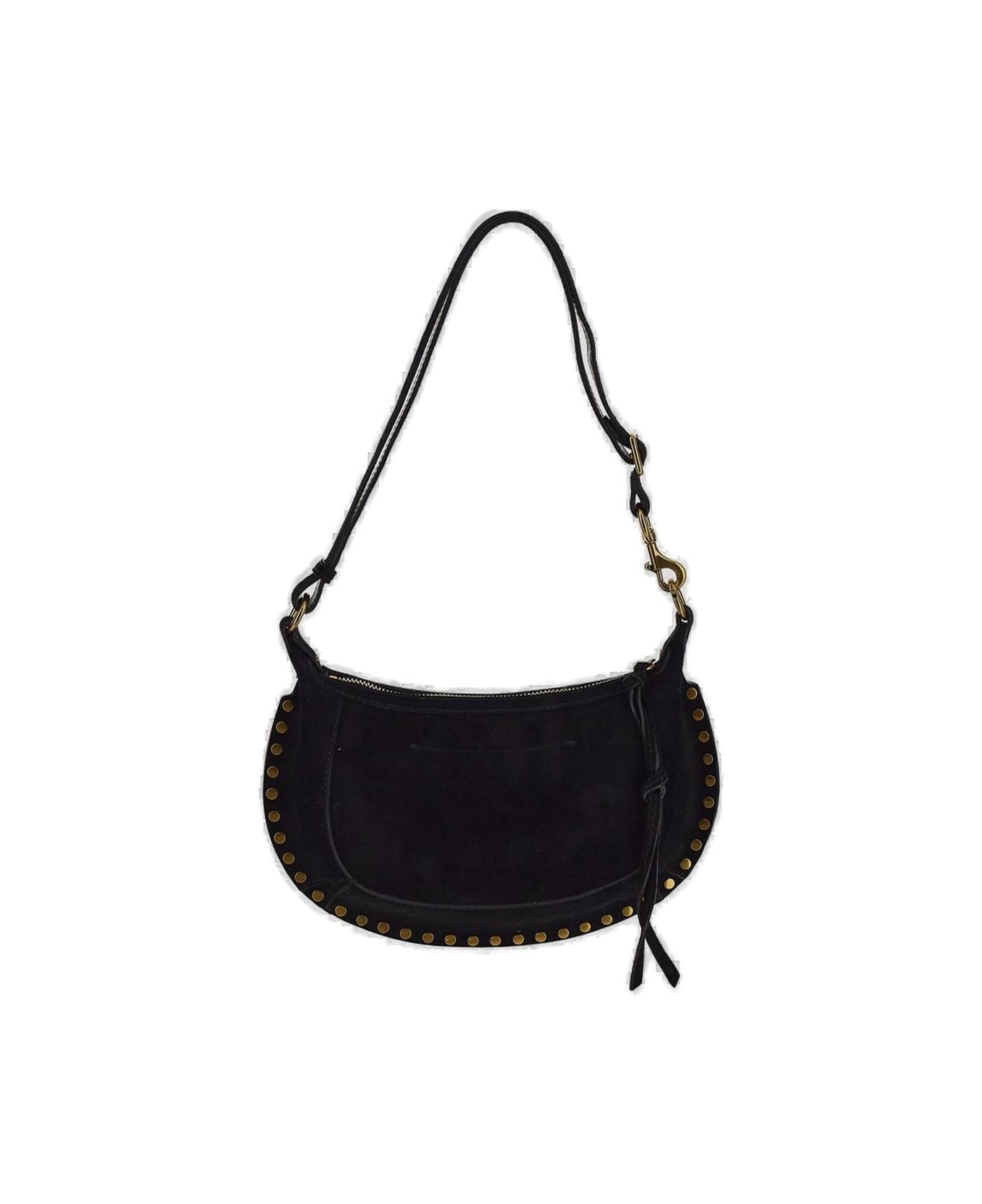 Isabel Marant Oskan Moon Zipped Medium Shoulder Bag - BLACK