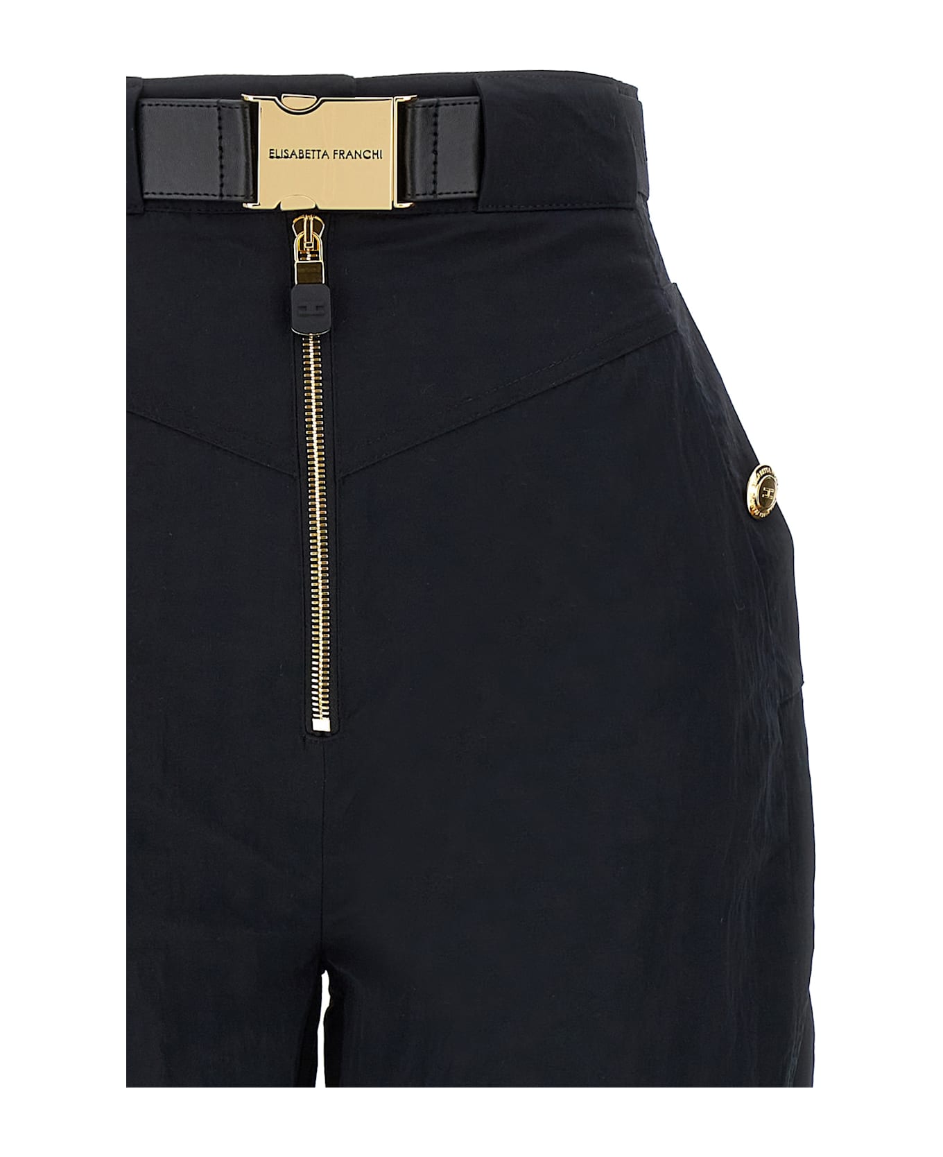 Elisabetta Franchi Technical Sailing Pants - Black