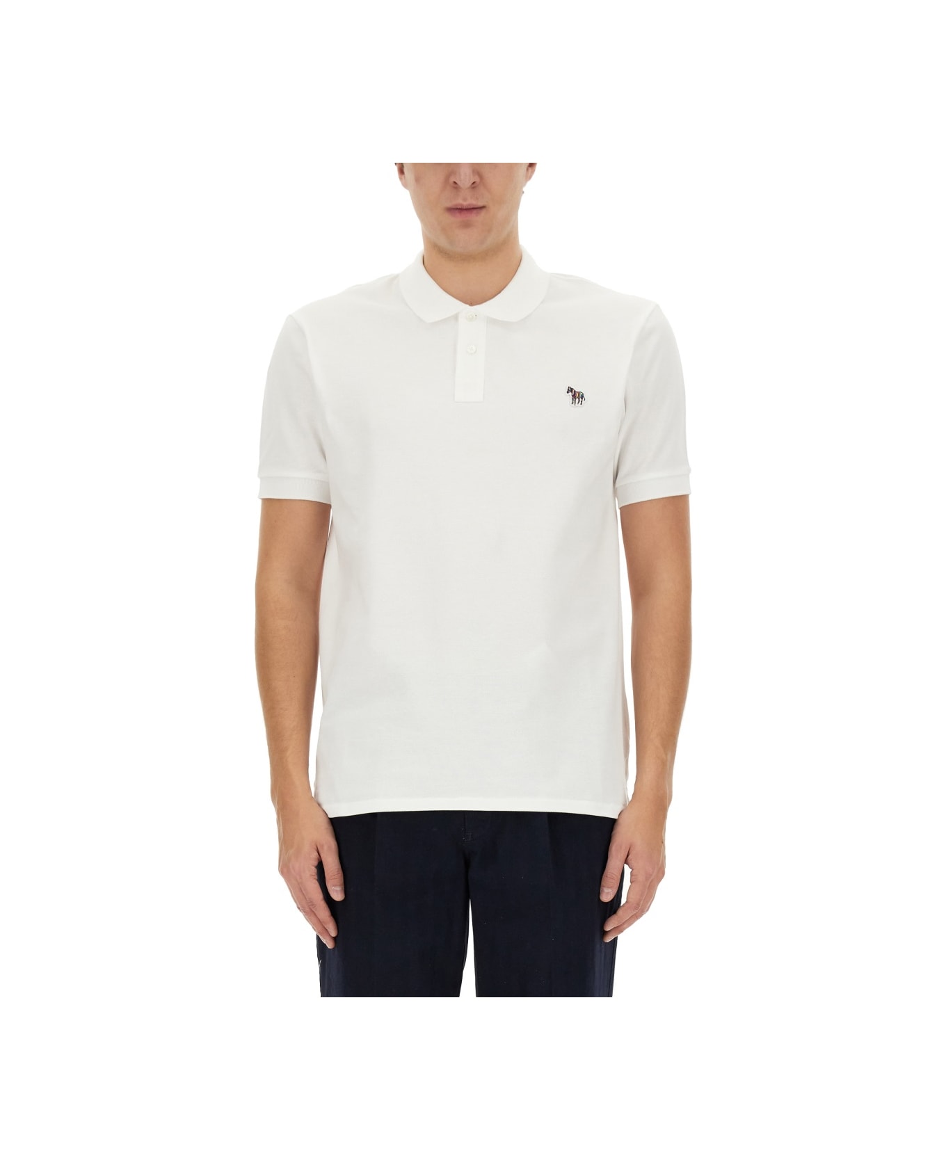 PS by Paul Smith Polo With Logo Patch - Bianco