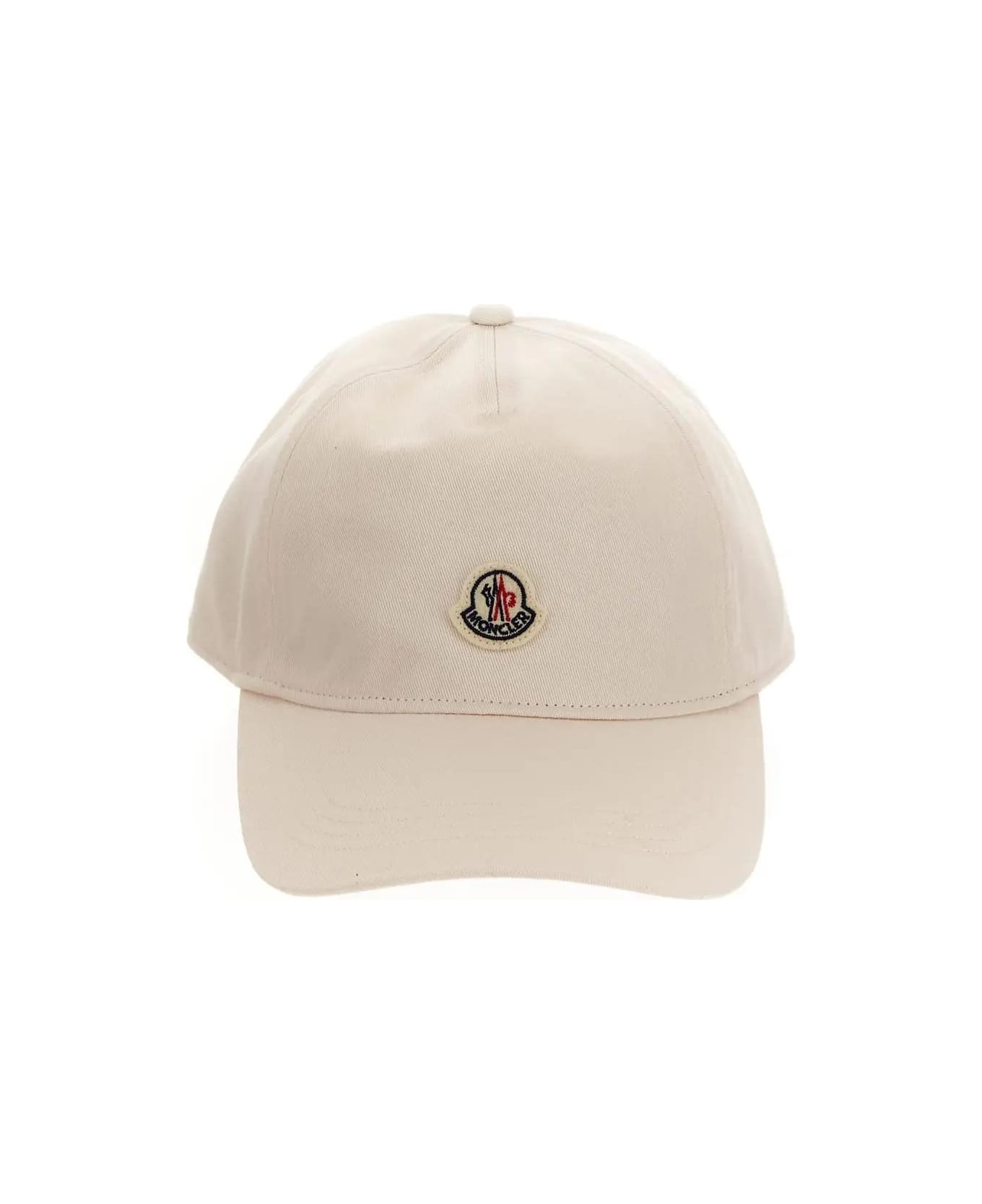 Moncler Cotton Baseball Hat - White