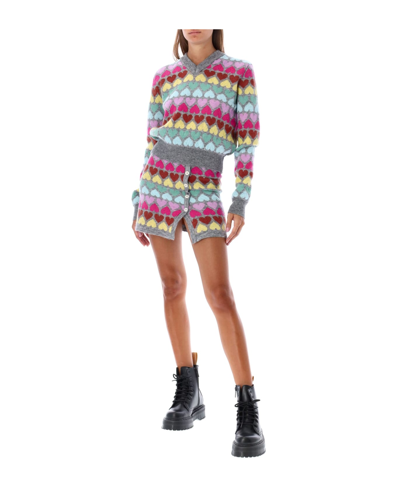 Marco Rambaldi Hearts Knit Mini Skirt | italist