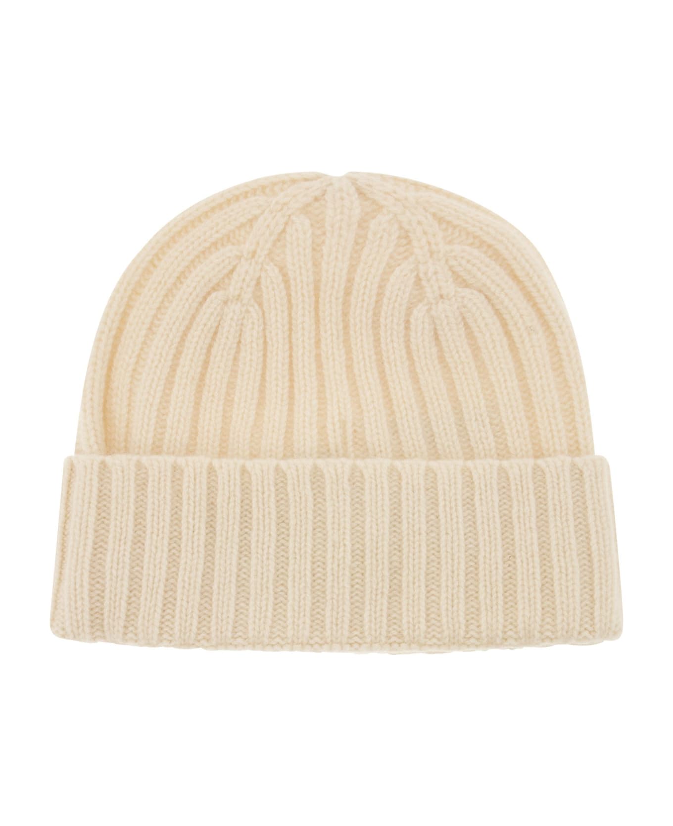 MC2 Saint Barth Wool Hat With Embroidery - Cream