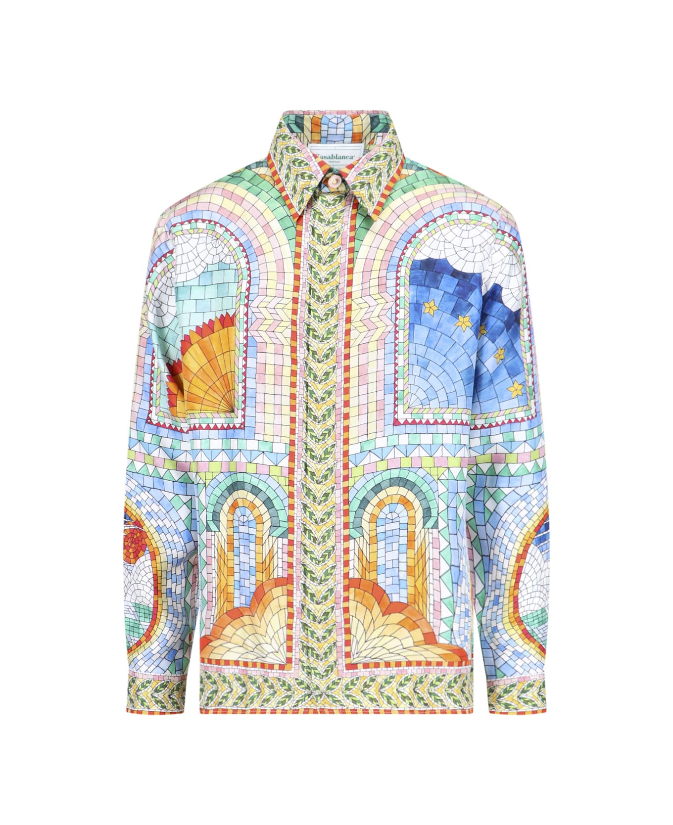 Casablanca Mosaic De Damas Silk Shirt - Multicolour