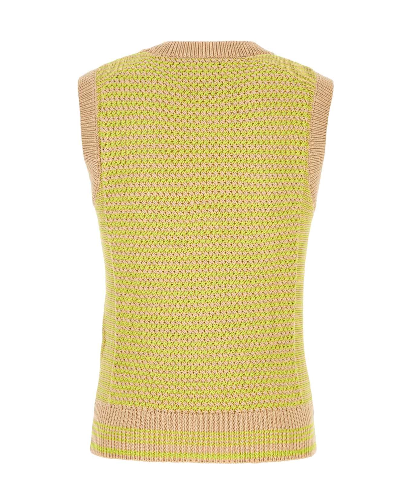 Wales Bonner Two-tones Polyester Unity Vest - LIMEBEIGE ベスト