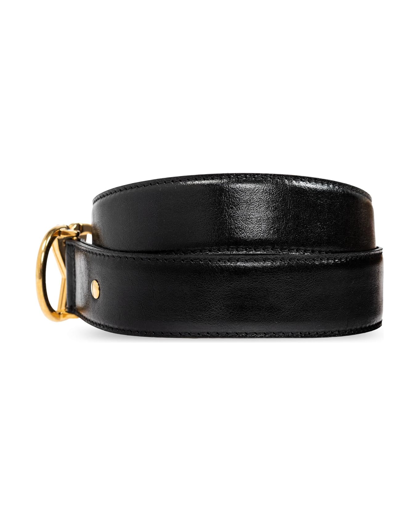 Ami Alexandre Mattiussi Leather Belt - BLACK