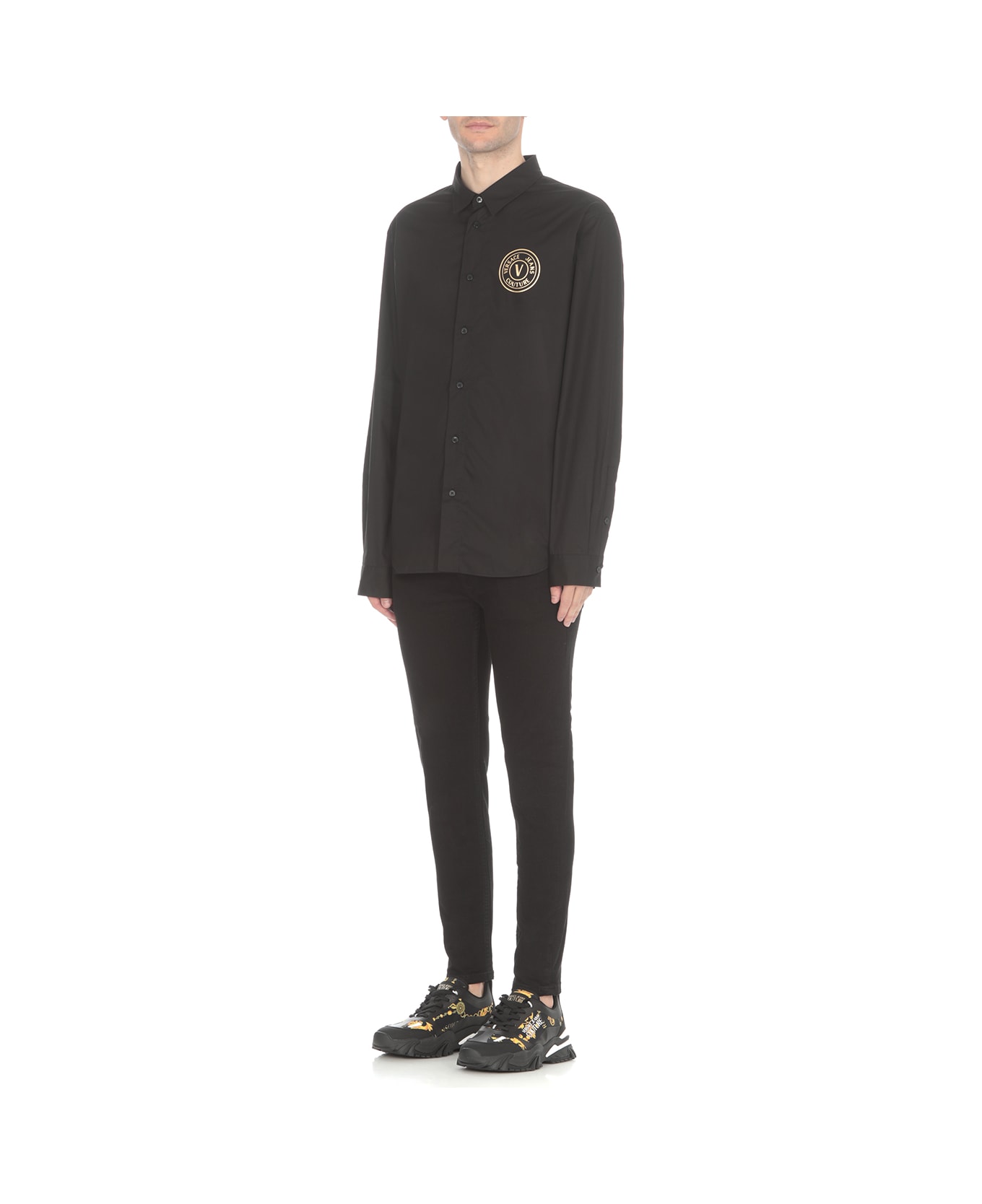 Versace Jeans Couture Logoed Shirt - Black