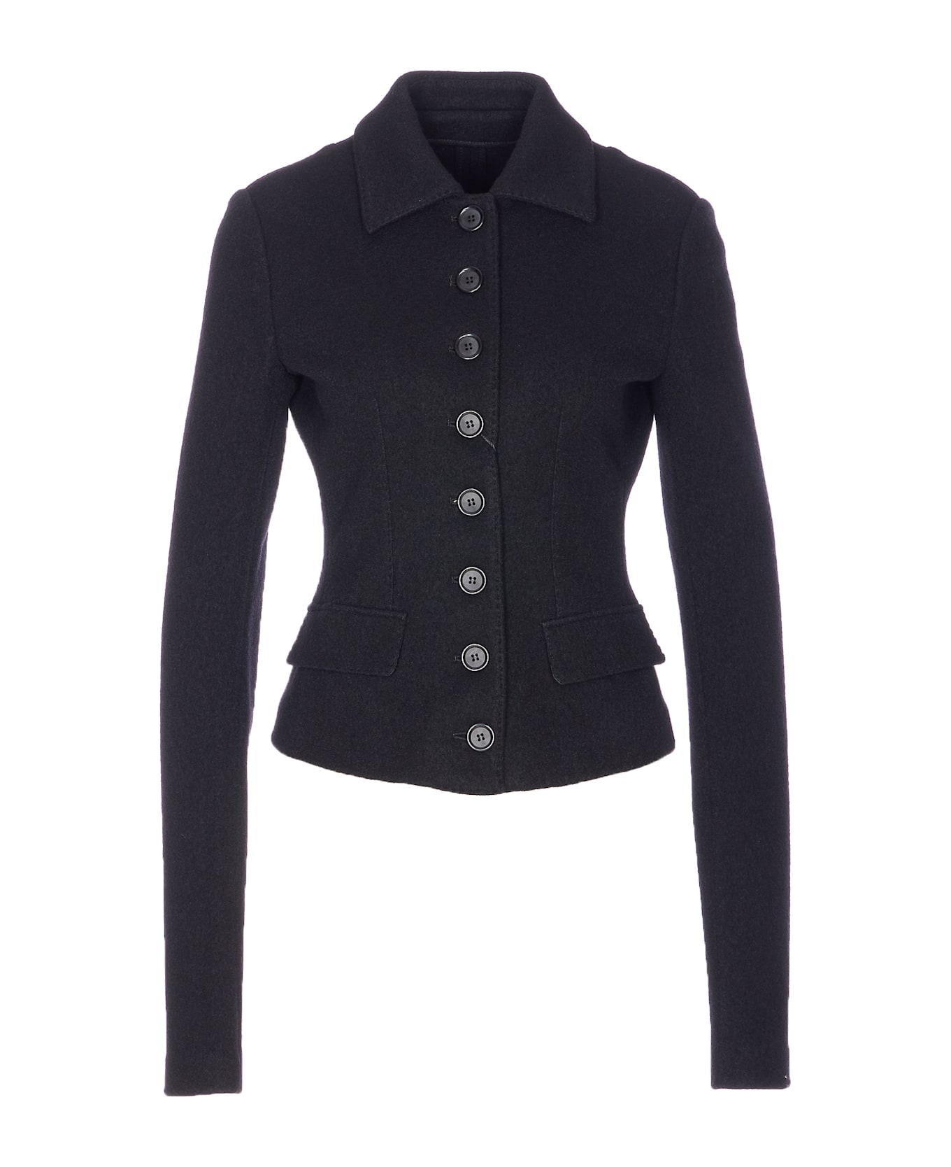 Dolce 
Gabbana Wool Single Breasted Jacket - Black