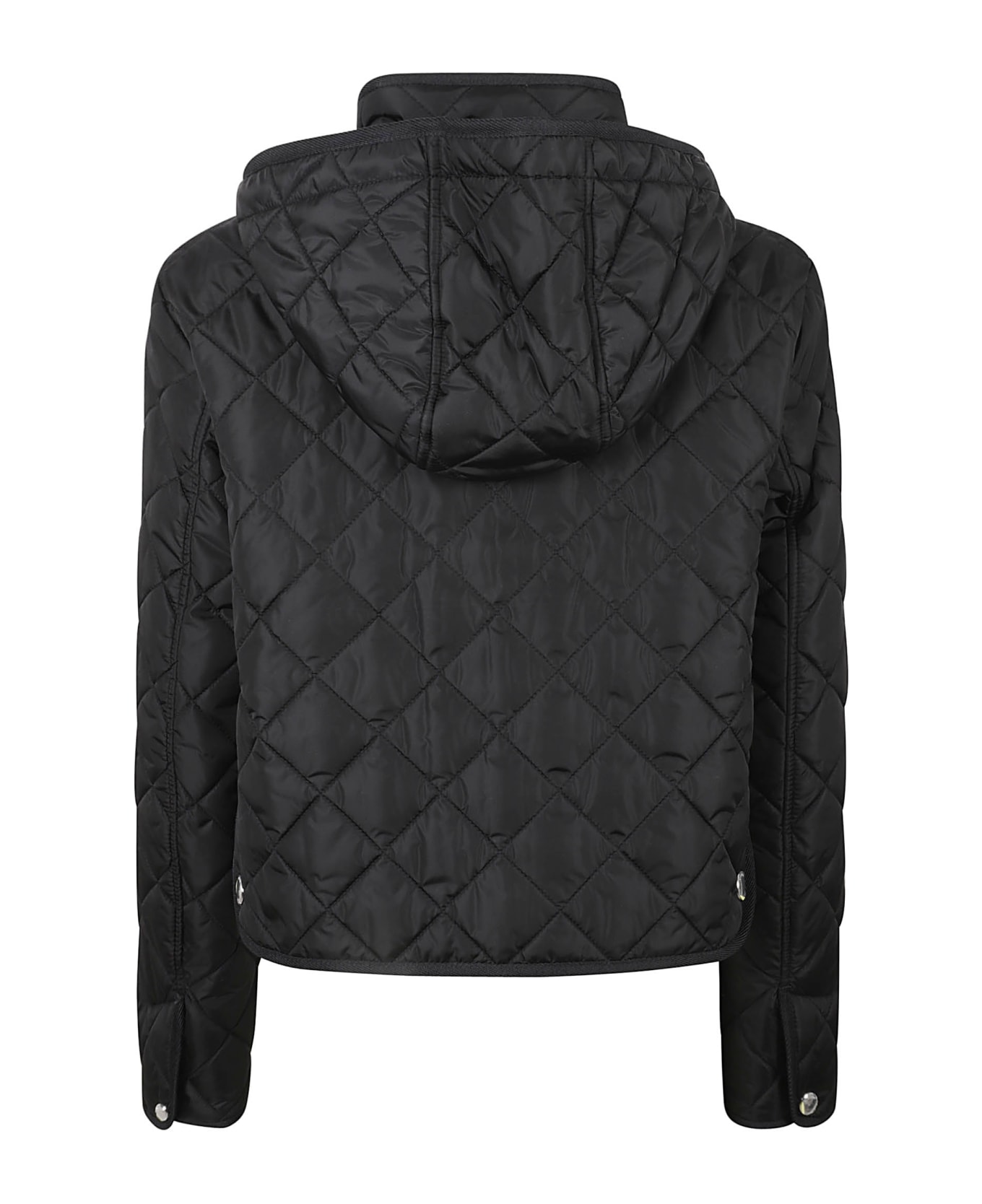 Burberry High-neck Quilted Jacket - Black