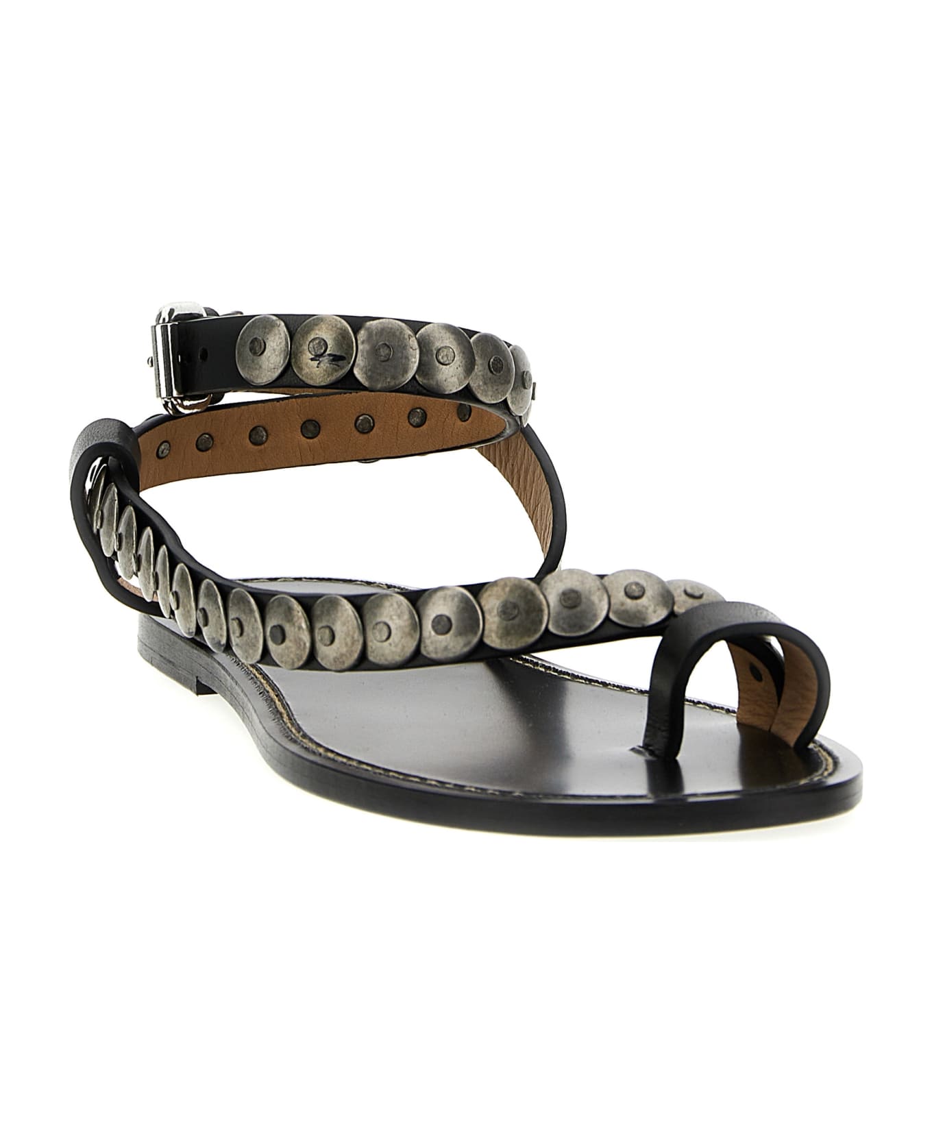 Isabel Marant Melte Leather Sandals - Black
