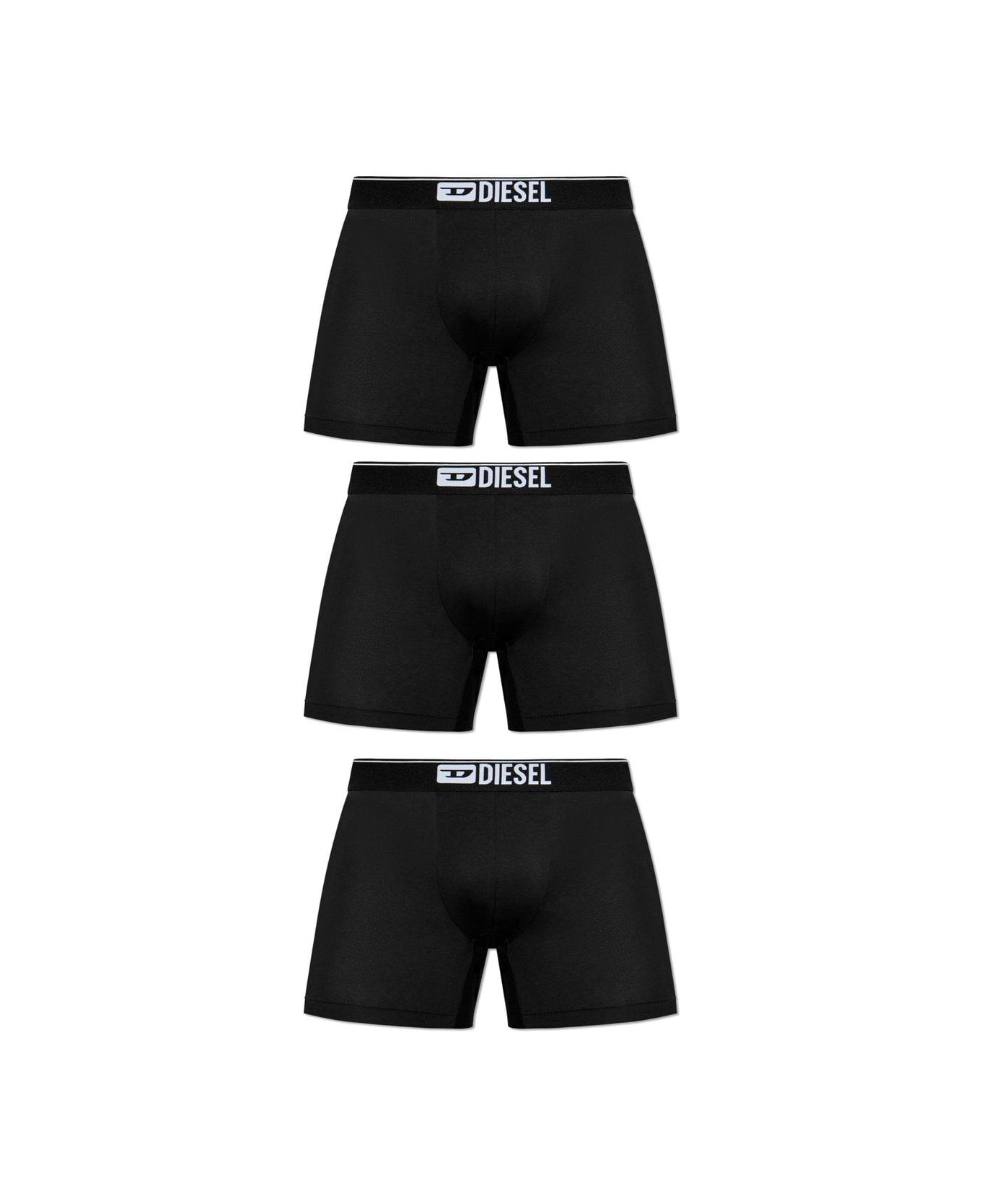 Diesel 3 Pack Logo Waistband Boxers