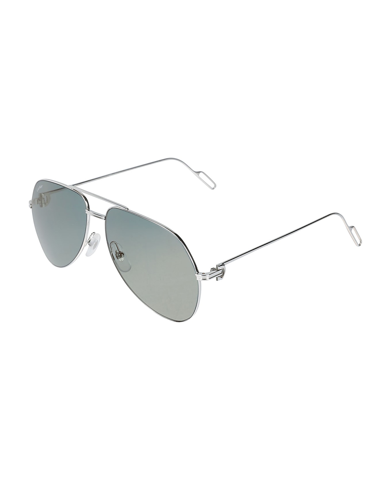 Cartier Eyewear Aviator Teardrop Sunglasses - Green/Grey