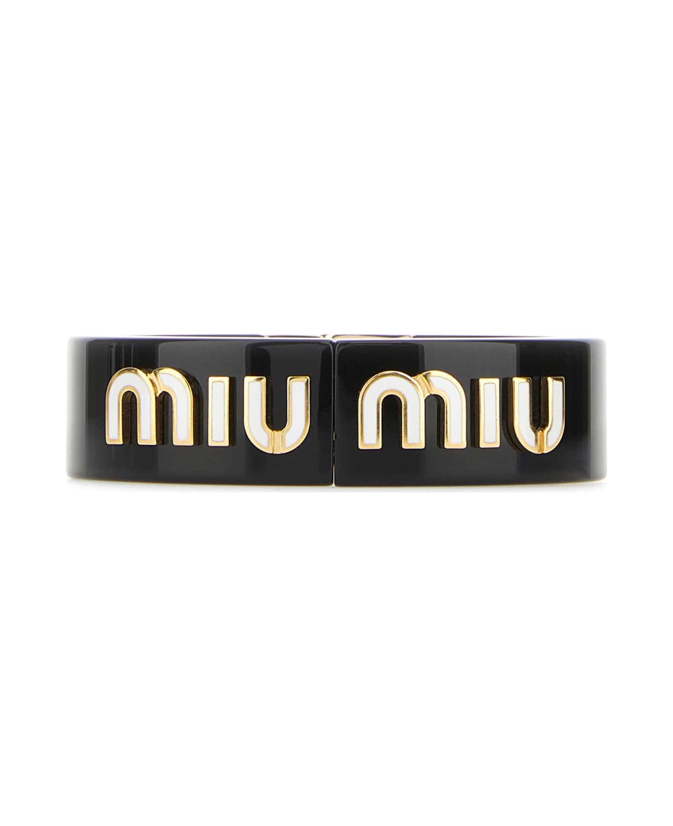 Miu Miu Black Plexiglass Bracelet - NEROBIANCO