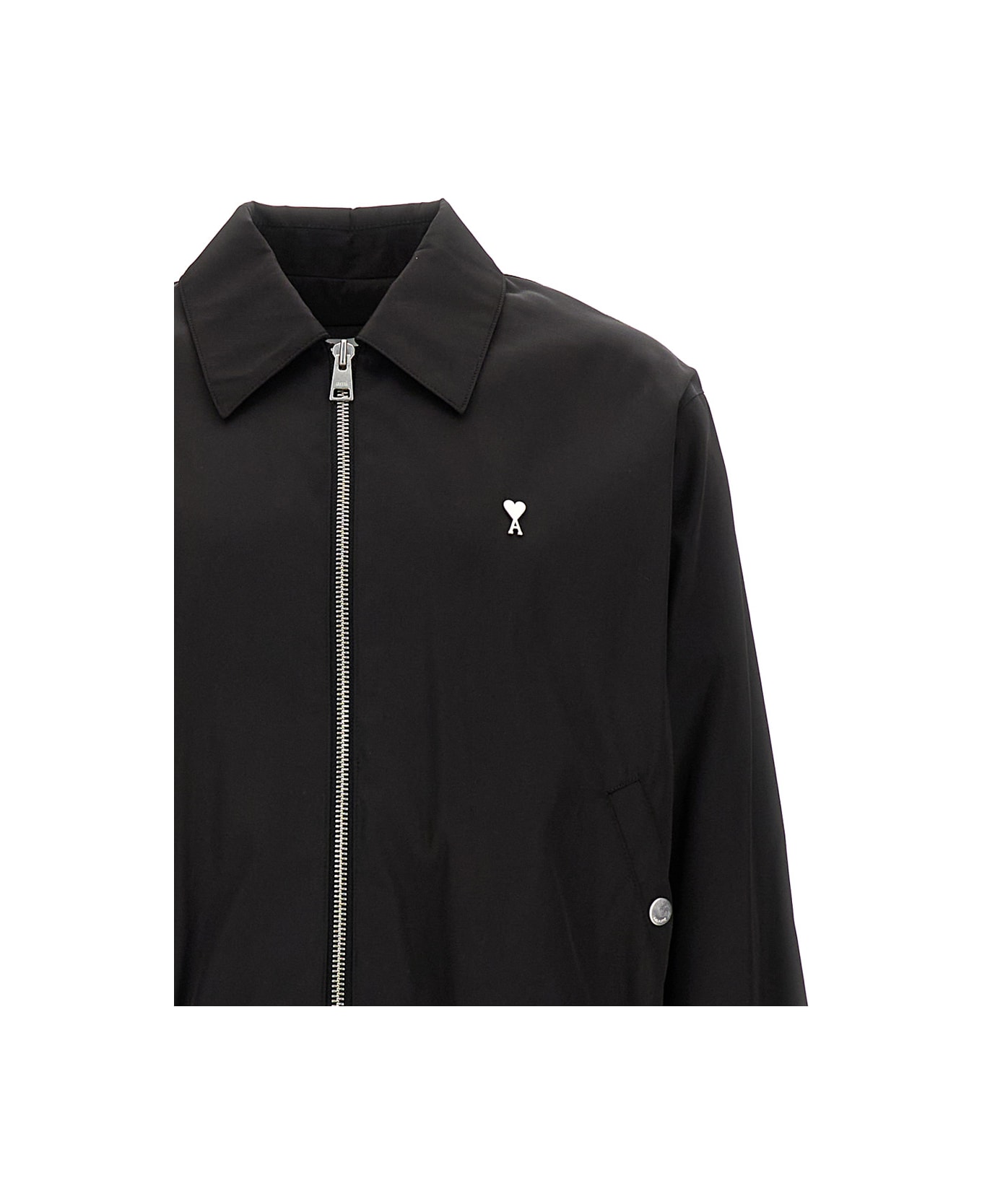 Ami Alexandre Mattiussi Black Jacket With Adc Logo In Cotton Blend Man - Black ジャケット