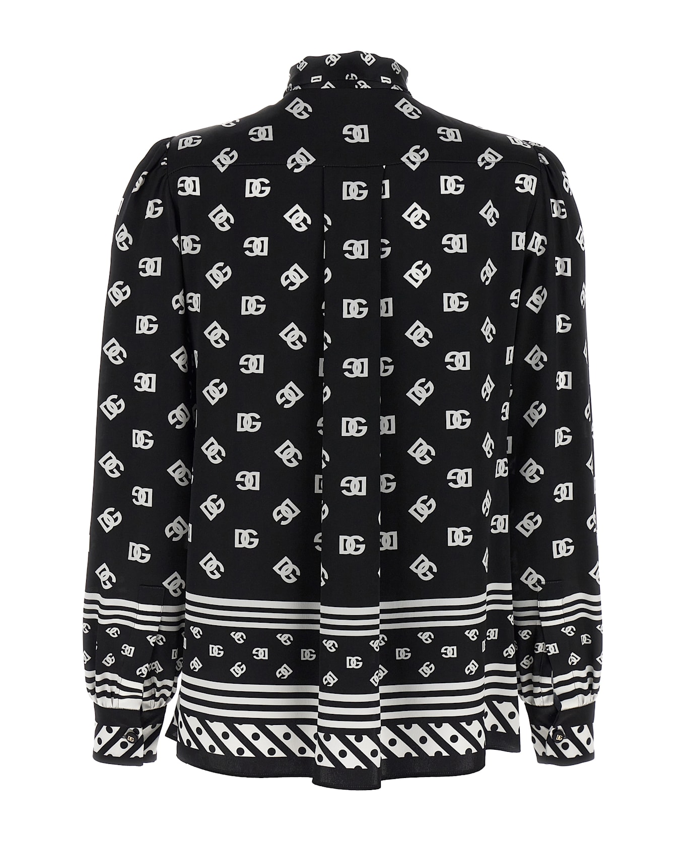 Dolce & Gabbana Silk Shirt - White/Black