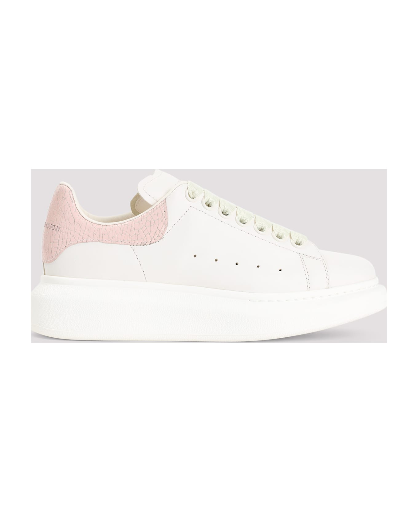 Alexander McQueen Leather Sneakers - Off White/pink