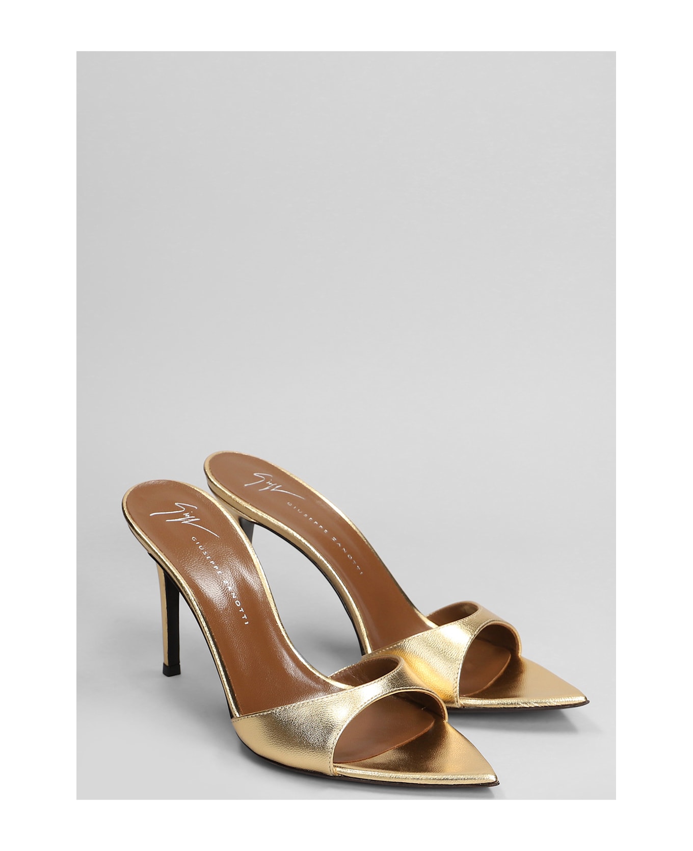 Giuseppe Zanotti Intriigo Strap 90 Sandals In Gold Leather - gold