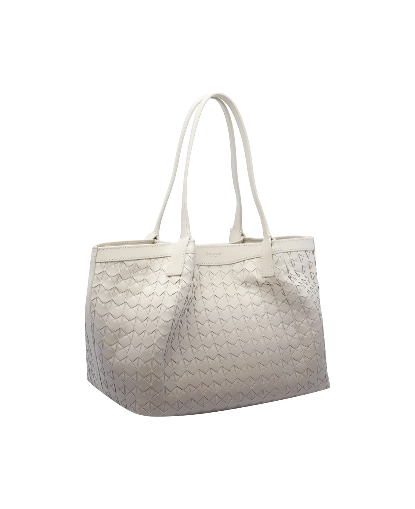 Serapian Small Secret Mosaico Bag - White
