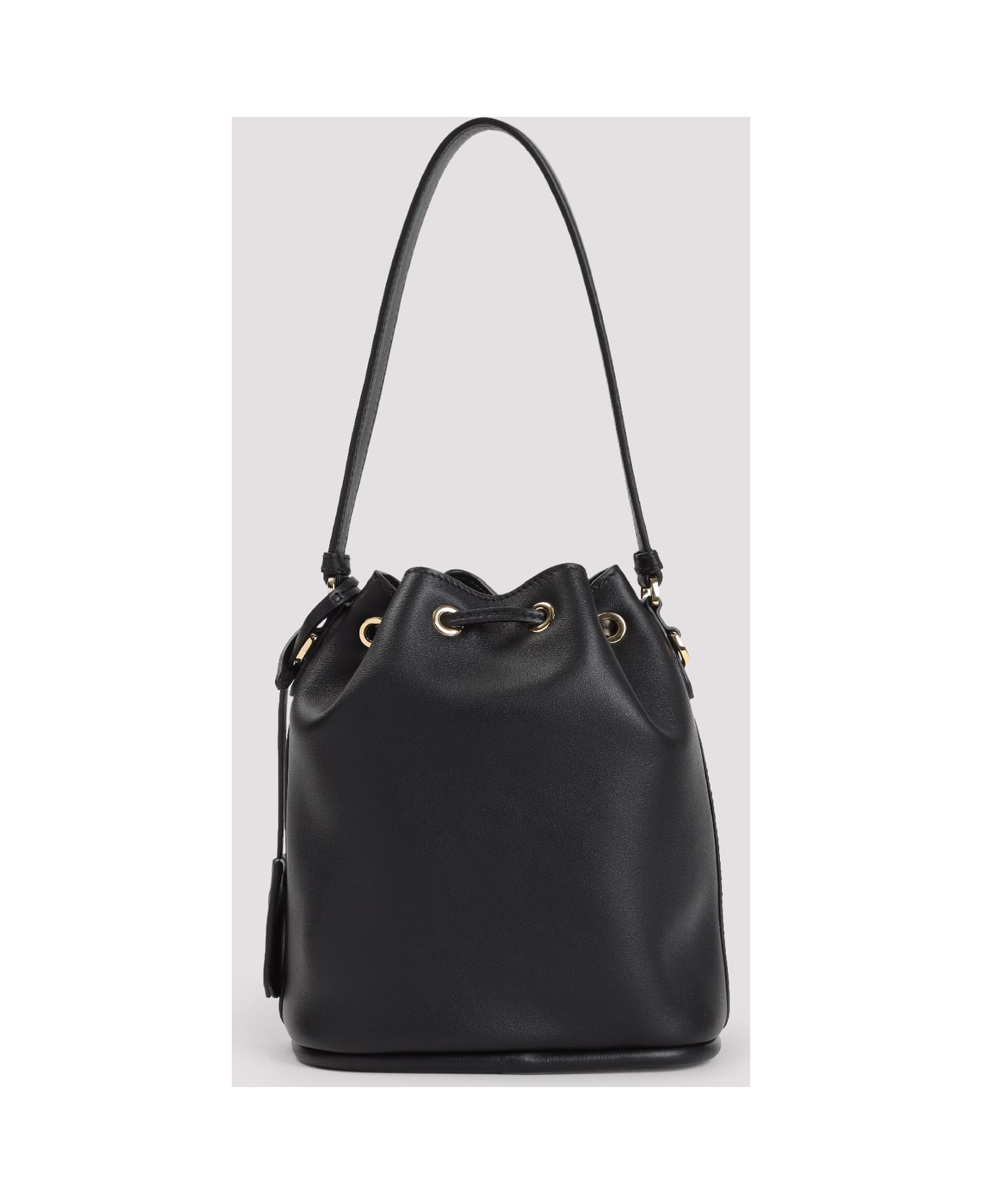 Prada Soft Grain Bucket Bag - Nero