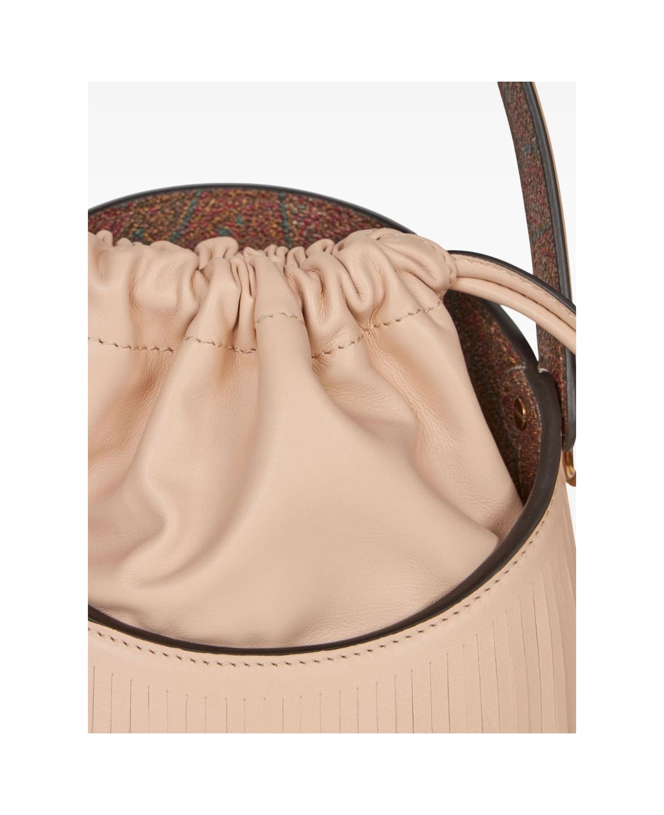 Etro Pink Saturno Mini Bag With Fringes - Pink