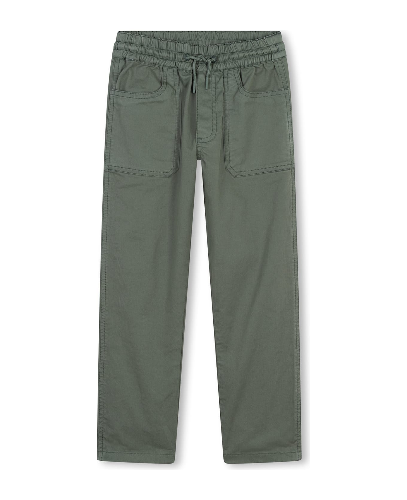 Kenzo Kids Trousers With Embroidery - Green