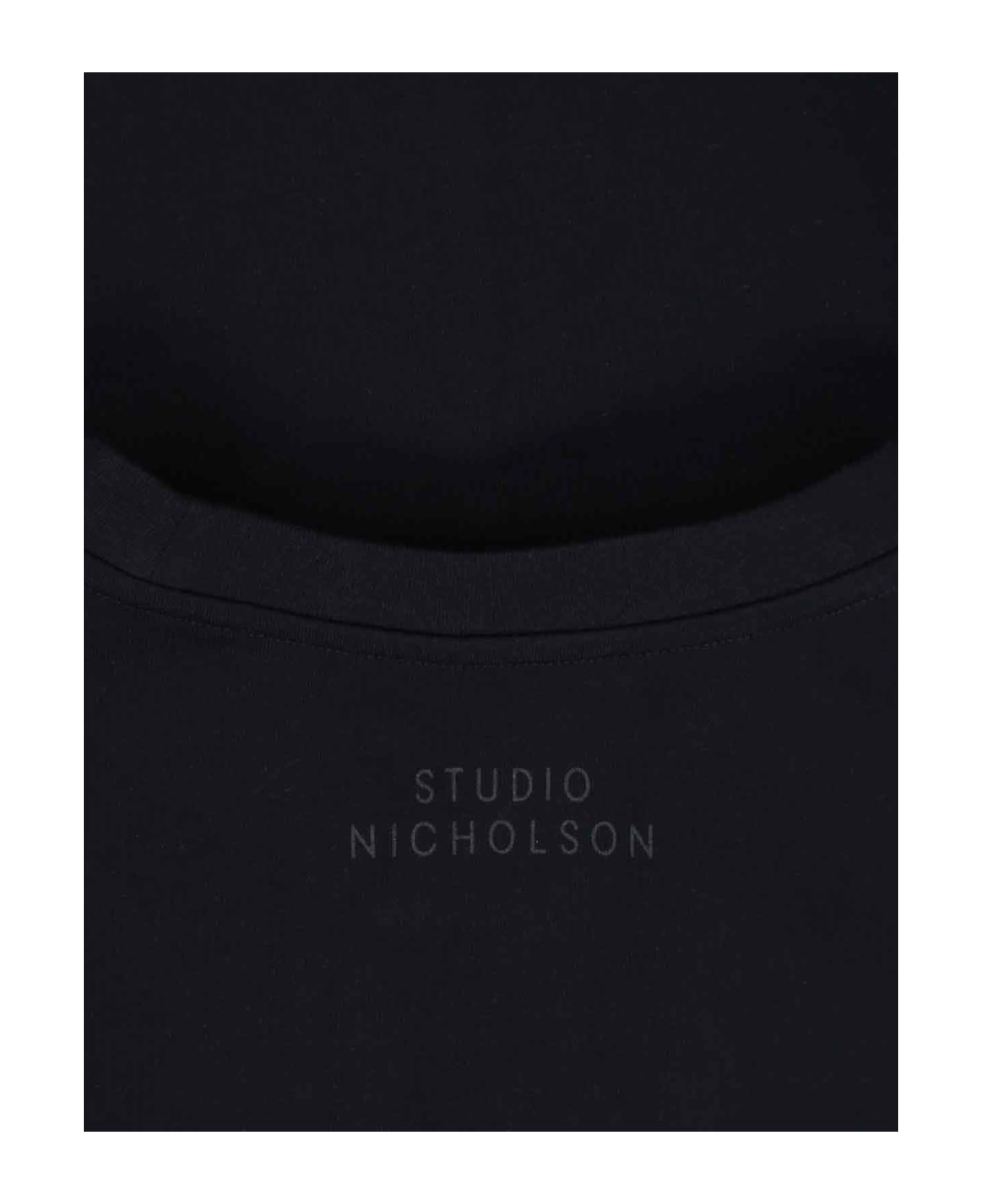 Studio Nicholson Oversize T-shirt - Black   シャツ