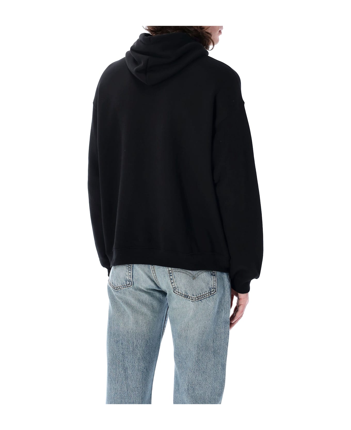 Lacoste Loose Fit Badge Accent Hoodie - Black