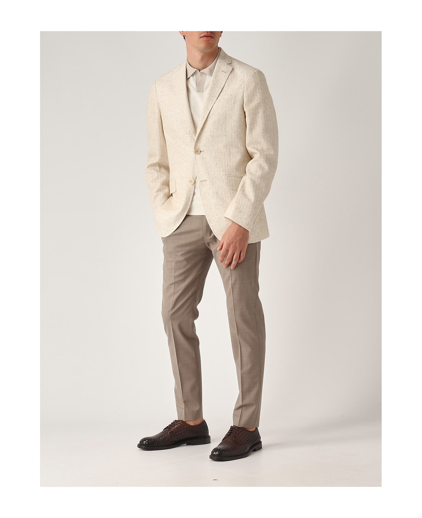 Etro Giacca Roma In Jersey Regular-fit Jacket - BEIGE