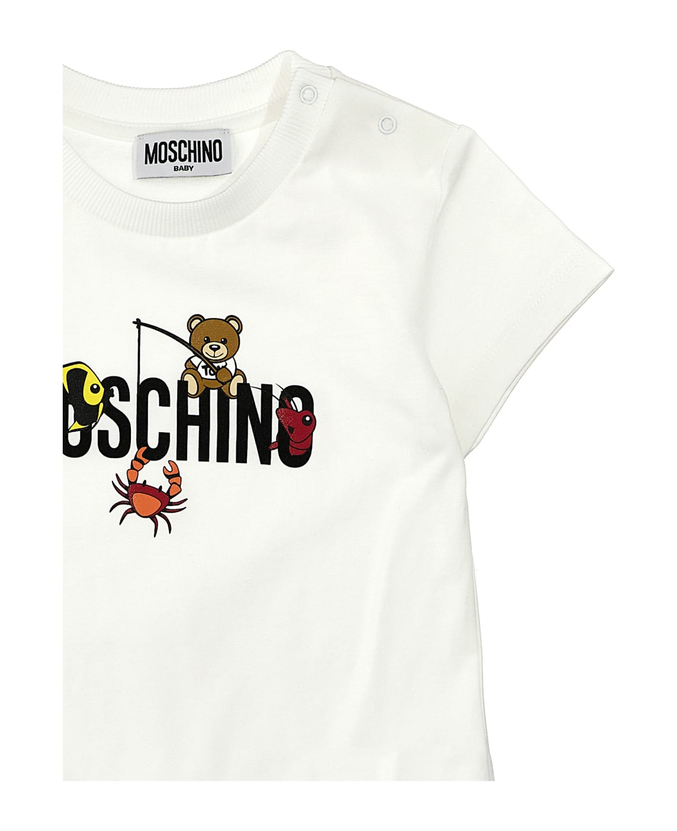 Moschino Logo Print organic - White