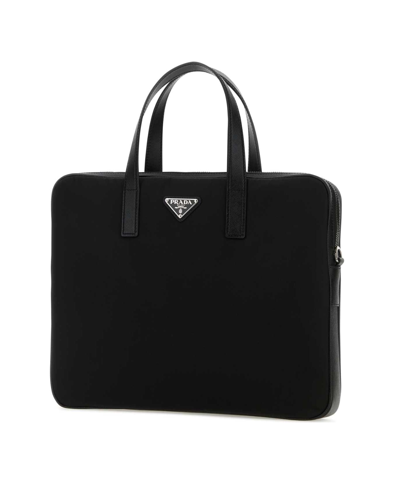 Prada Black Re-nylon Briefcare - F0002