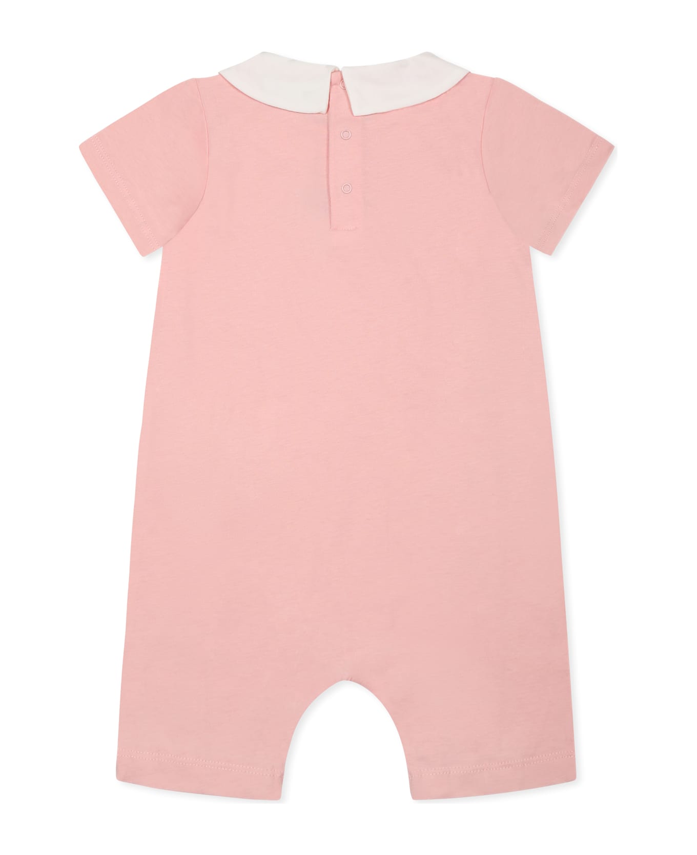 Moschino Pink Romper For Baby Girl With Teddy Bear - Pink