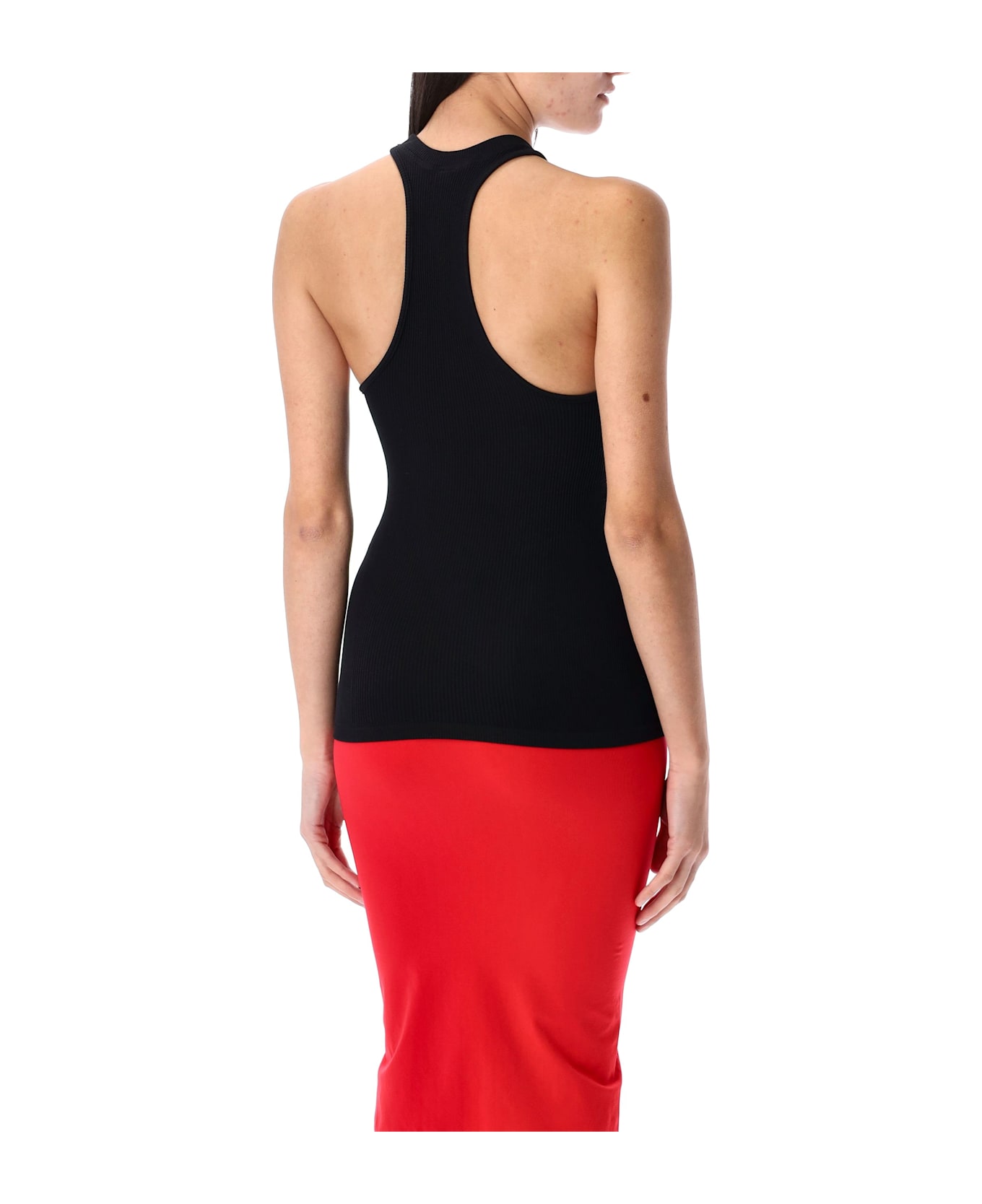 ANDREĀDAMO Ribbed Jersey Tank Top - BLACK