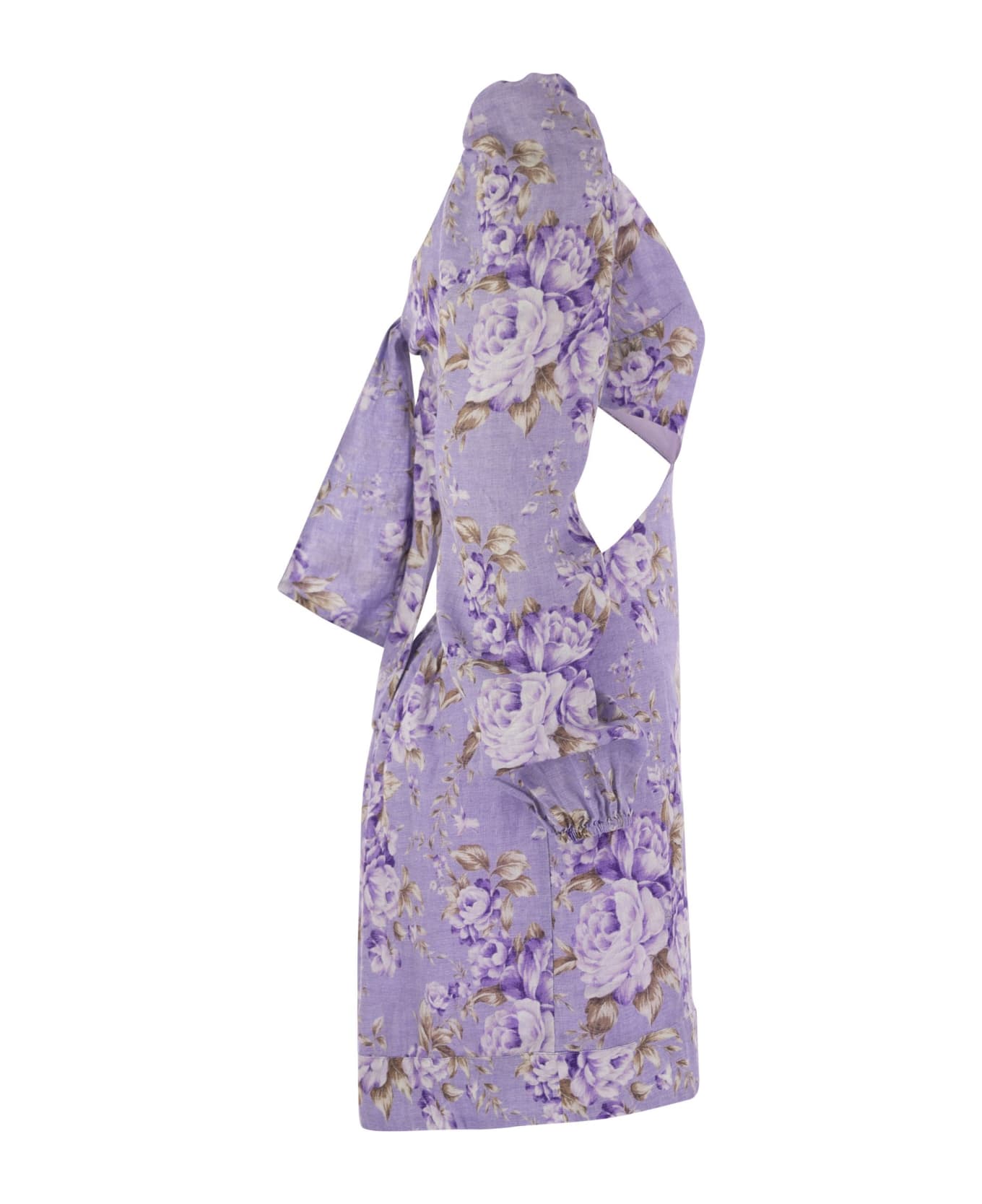 MC2 Saint Barth Jara - Mini Dress With Flowers - Lilac ワンピース＆ドレス