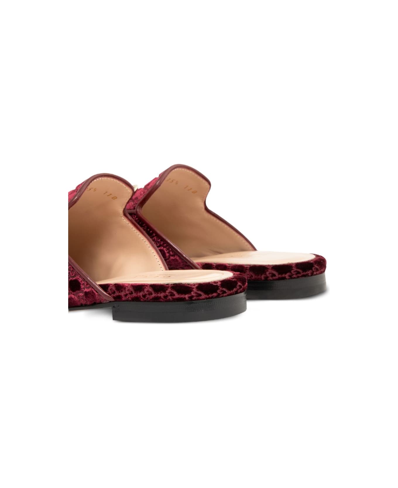 Gucci Princetown Velvet Slippers - Bordeaux