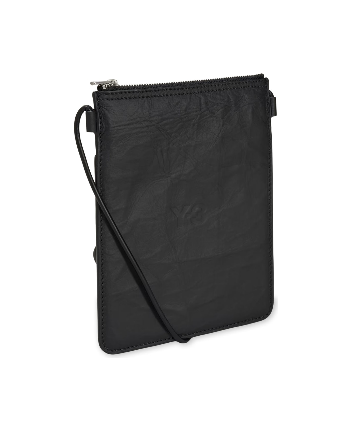 Y-3 Leather Crossbody Bag - Black