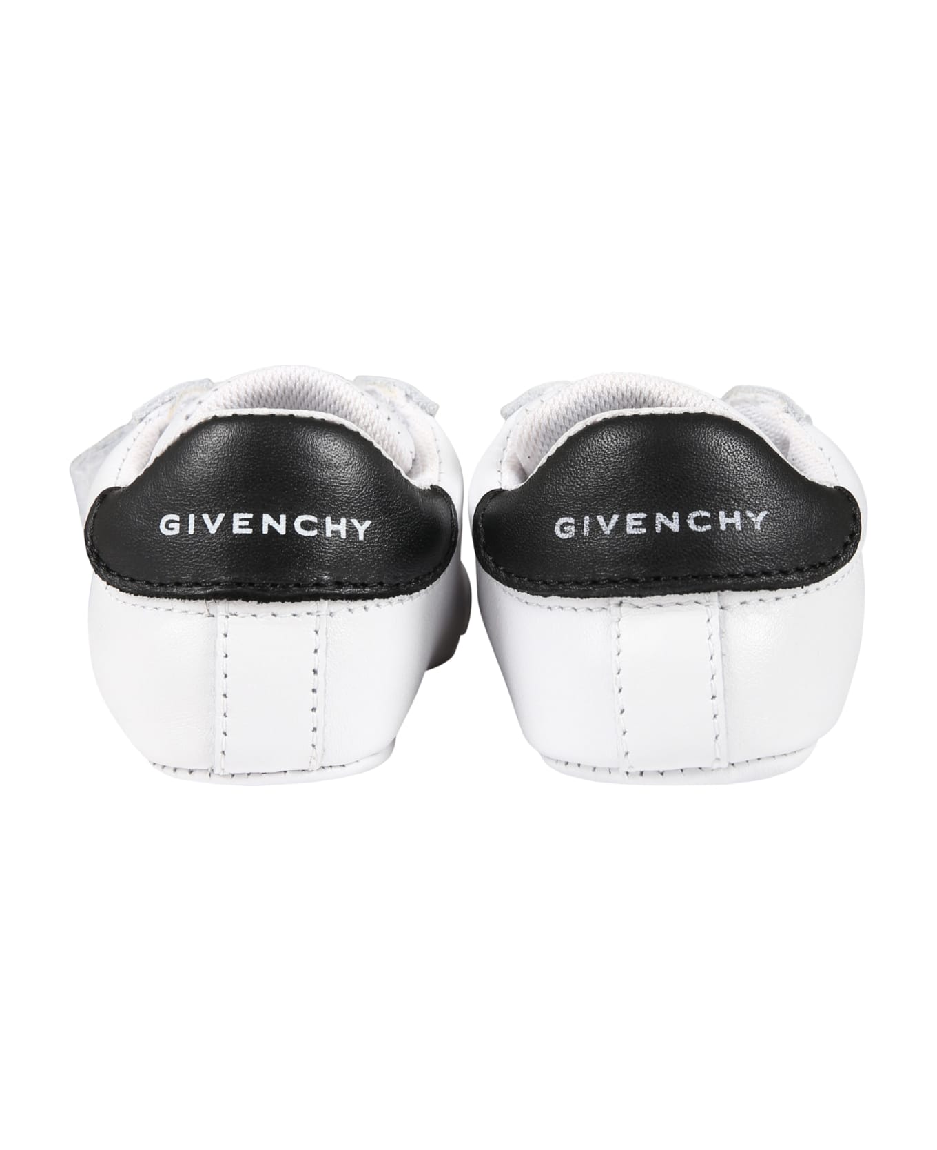 Givenchy White Sneakers For Babies With Logo - White