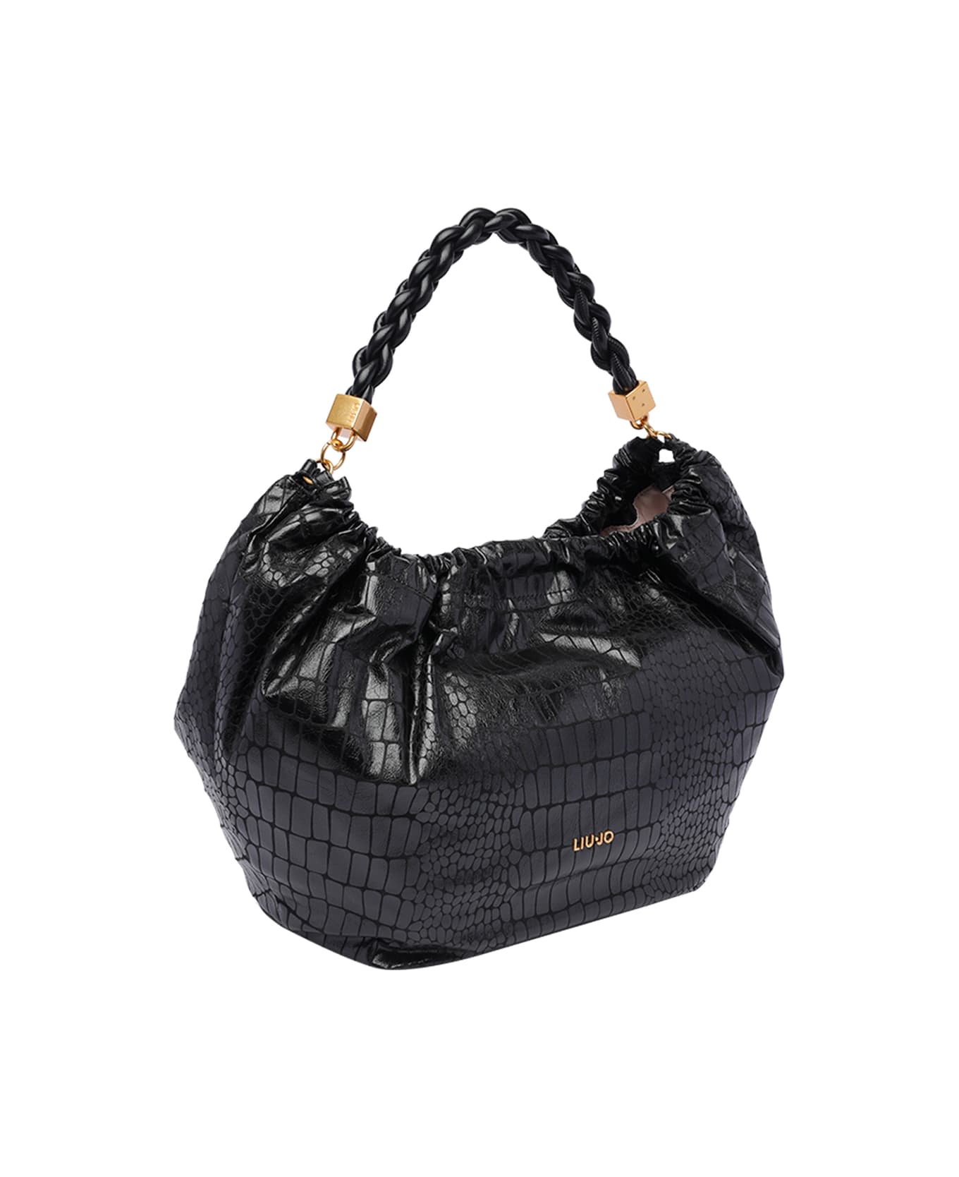 Liu-Jo Large Logo Hobo Bag - Black