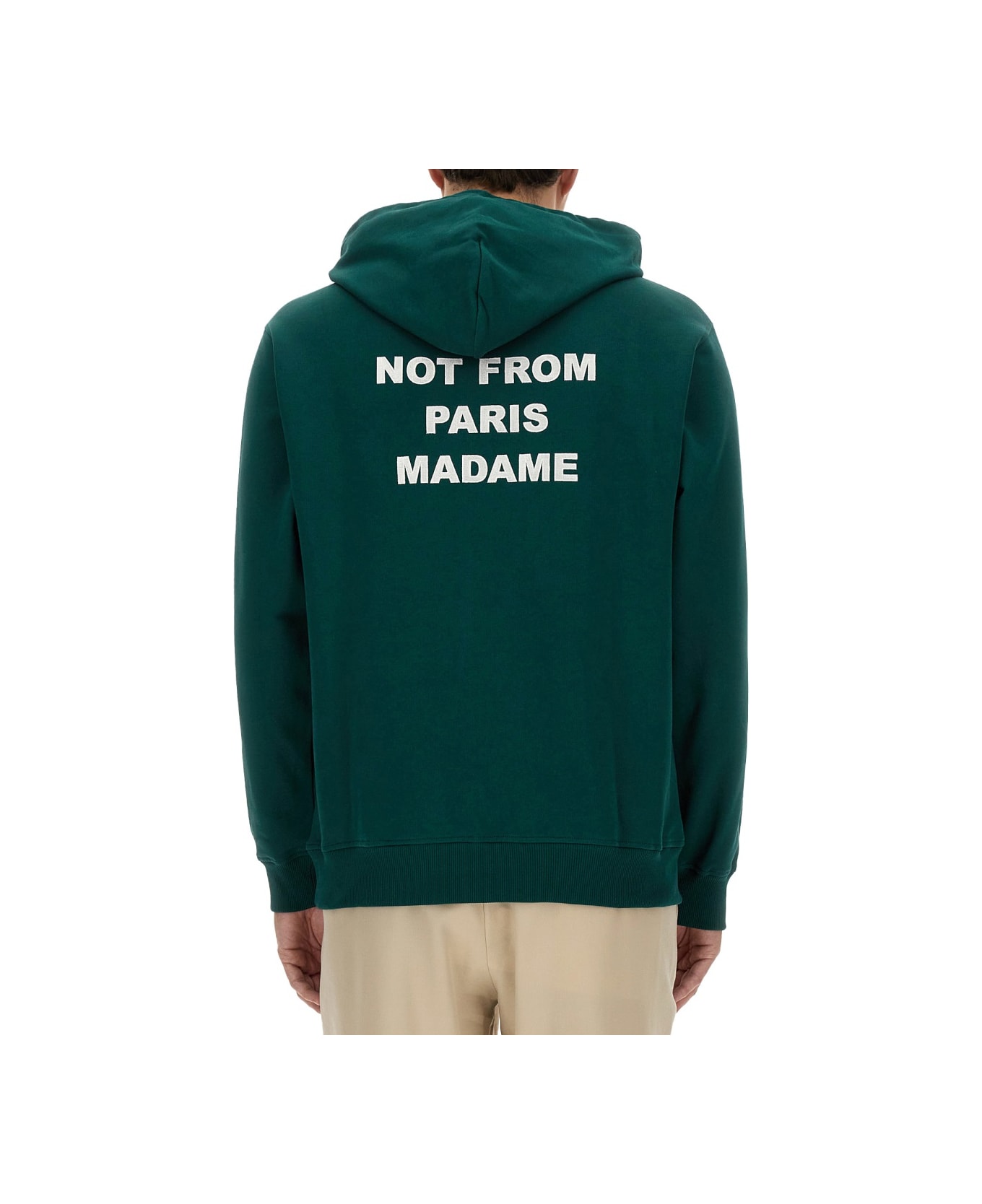 Drôle de Monsieur "slogan" Sweatshirt - GREEN