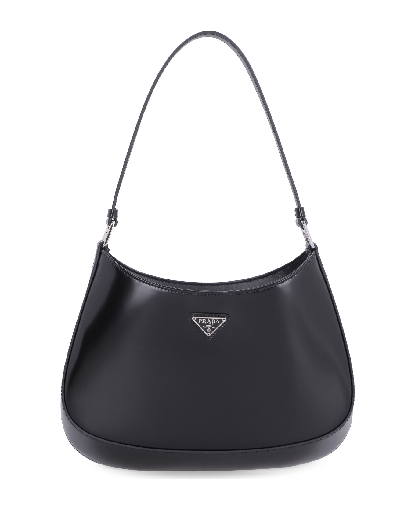 Prada Cleo Leather Shoulder Bag - black