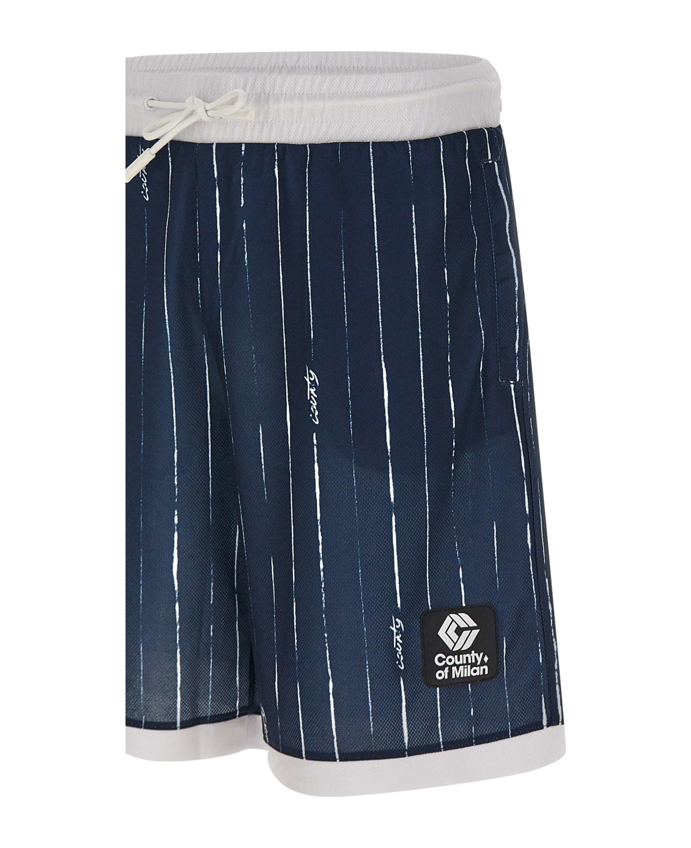 Marcelo Burlon 'county Pinstripes' Shorts - BLUE