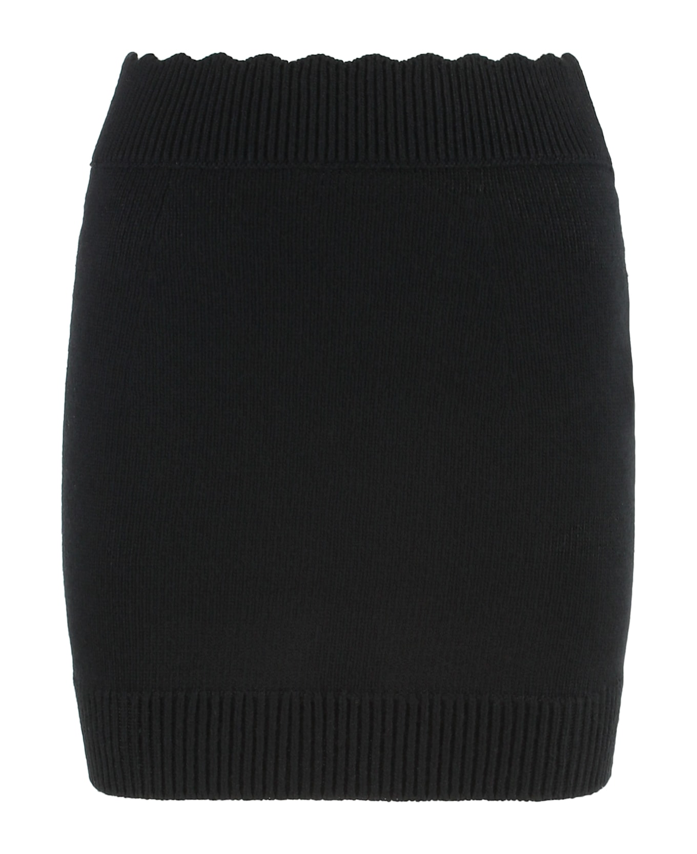 Chloé Knit Mini Skirt Made Of Wool And Cashmere - black
