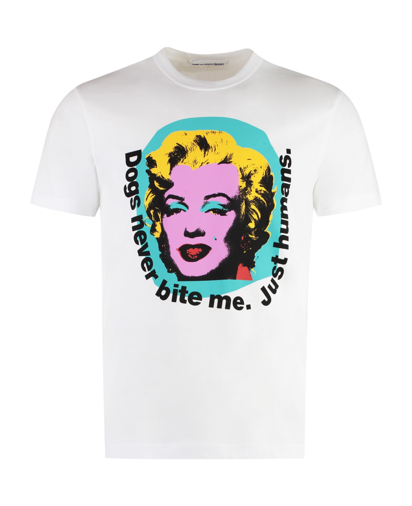 Comme des Garçons Shirt Andy Warhol Print Cotton T-shirt - White