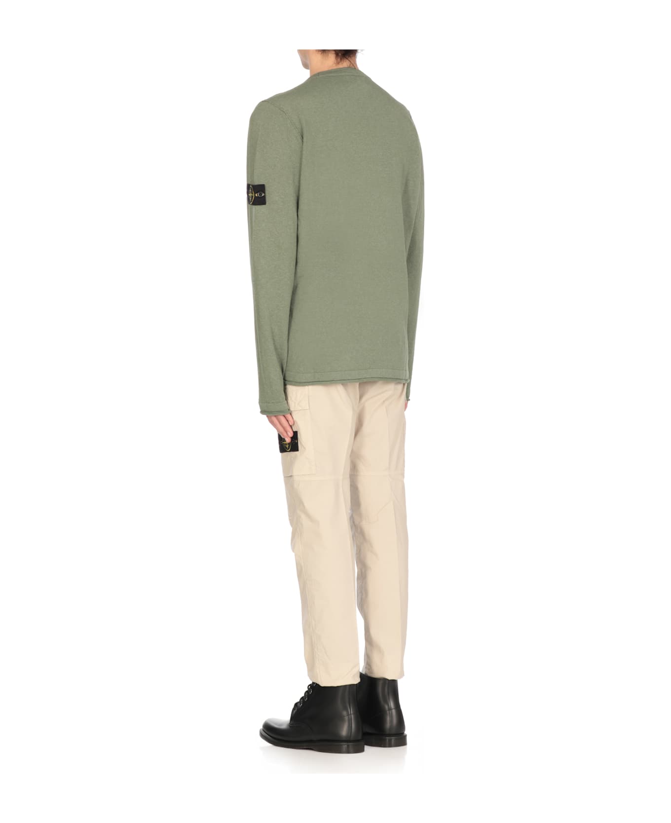 Stone Island Logoed Sweater - Green