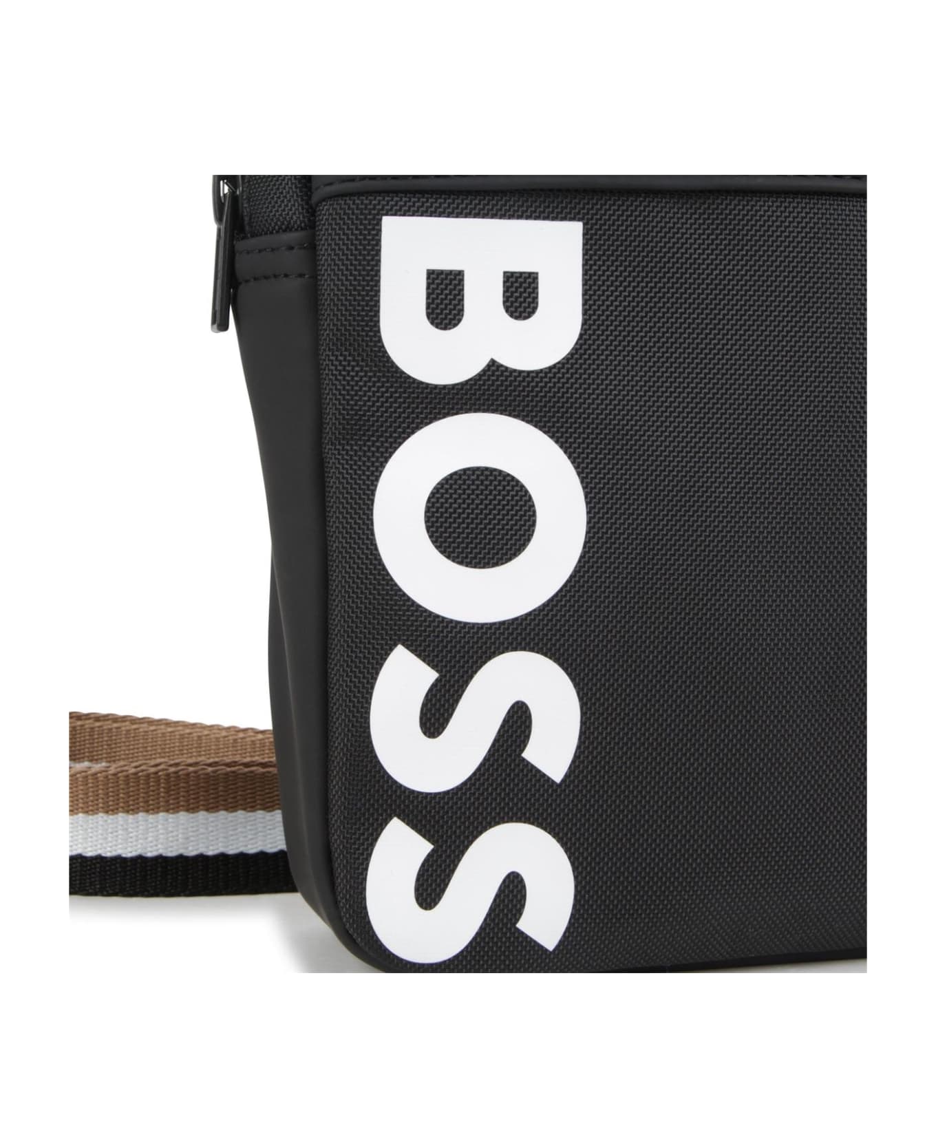 Hugo Boss Messenger Bag With Print - Black