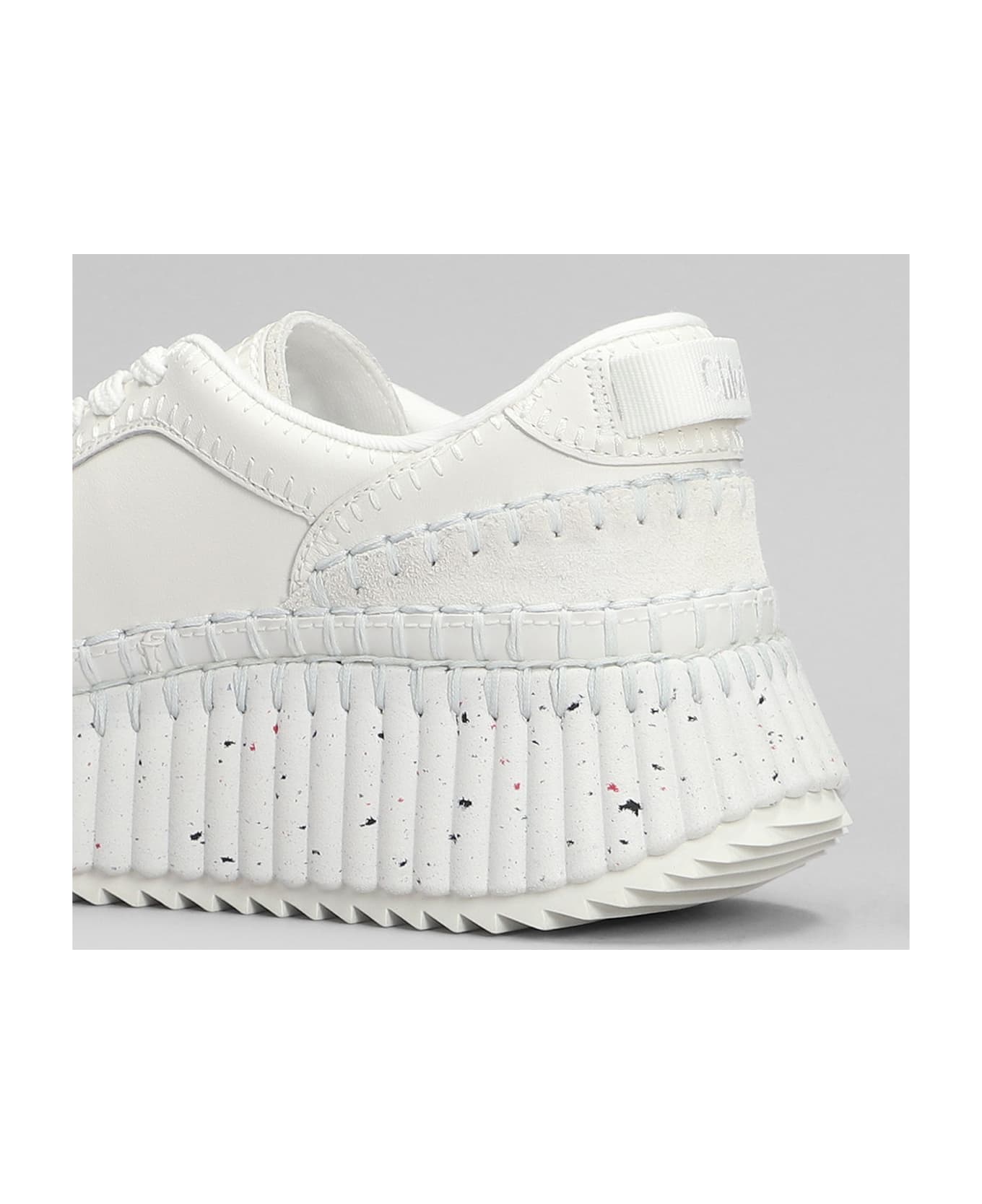 Chloé Nama Sneakers In White Leather - white ウェッジシューズ