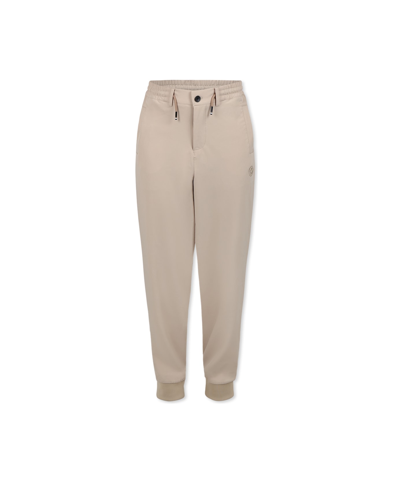 Hugo Boss Beige Trousers For Boy With Logo - Beige