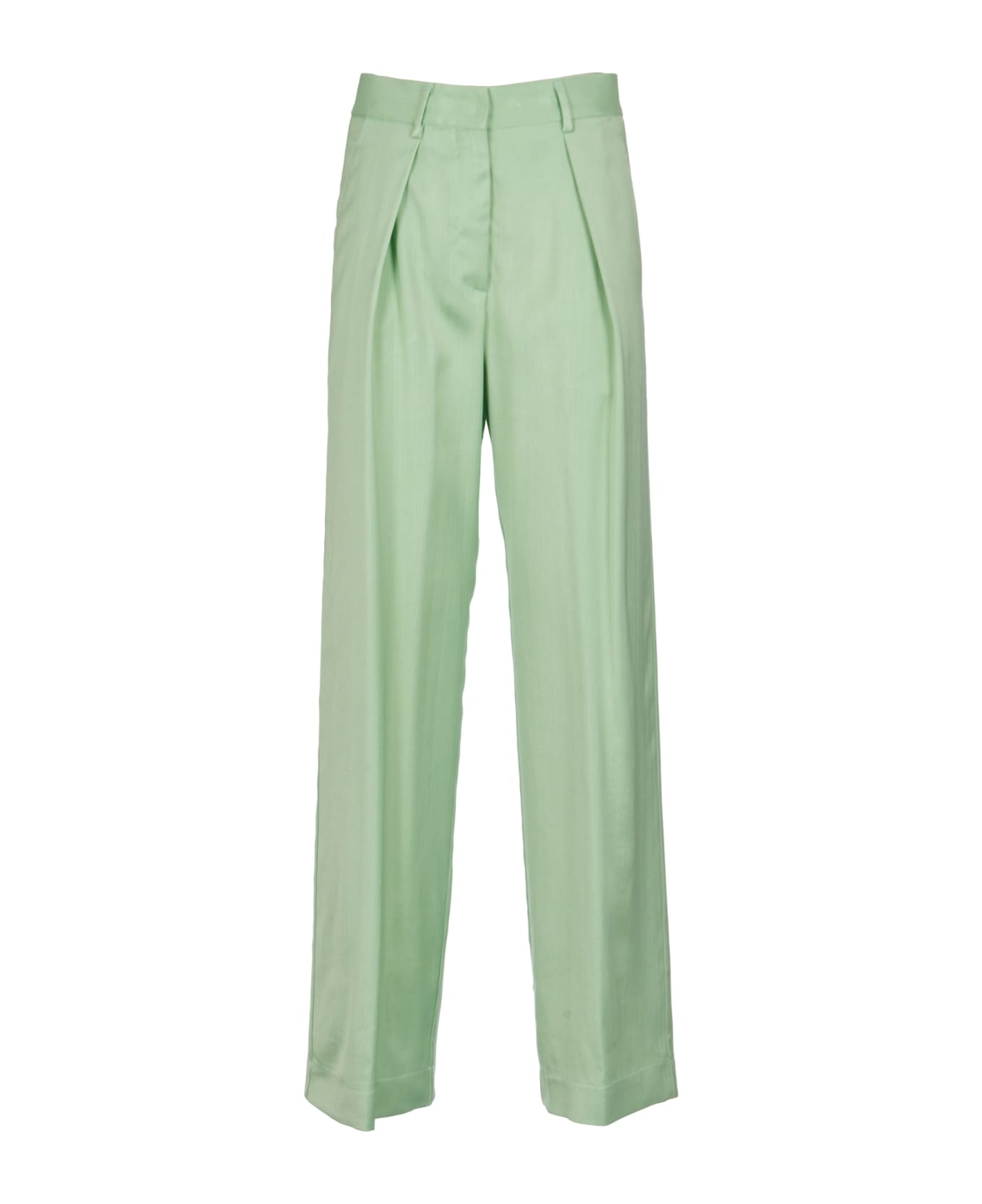 Forte_Forte Concealed Straight Trousers - Ice lime